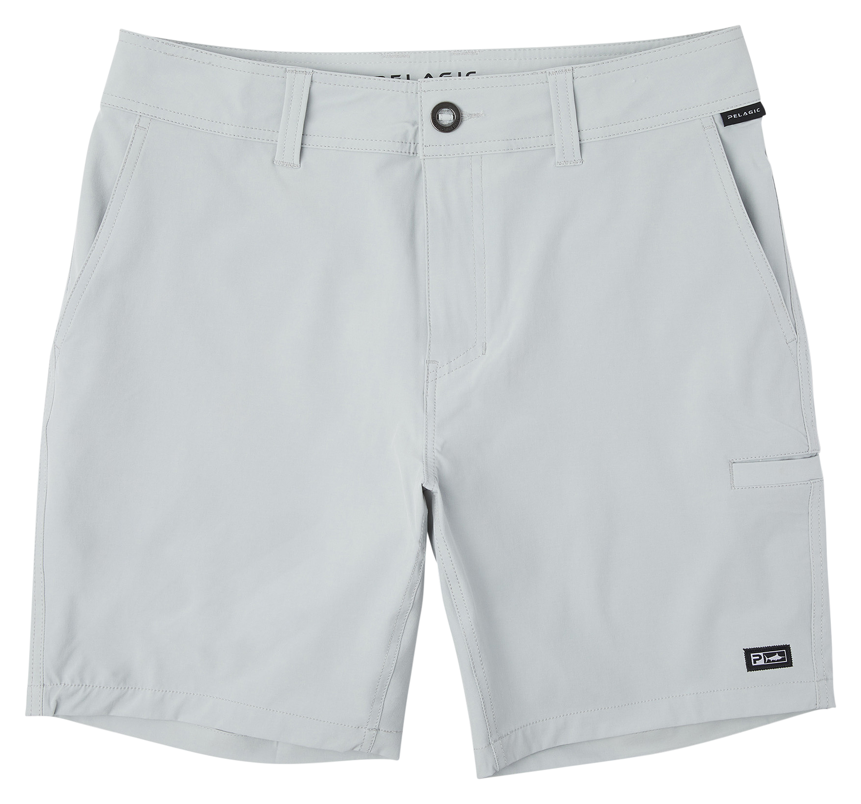 Image of "Pelagic Mako 18"" Hybrid Shorts - Light Grey"