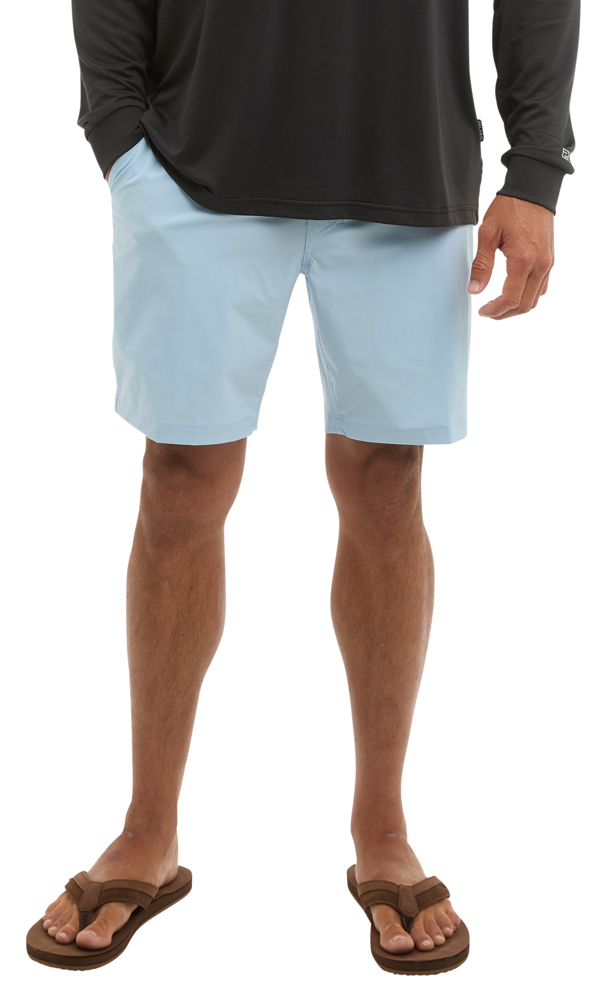 Image of "Pelagic Mako 18"" Hybrid Shorts - Light Blue"