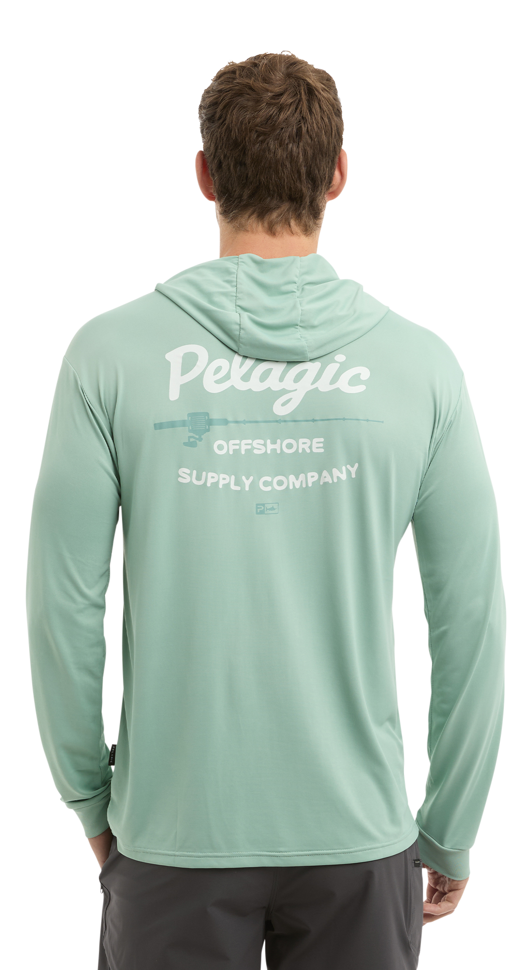 Image of Pelagic Aquatek Rodney Hooded Long-Sleeve Shirt - Sage