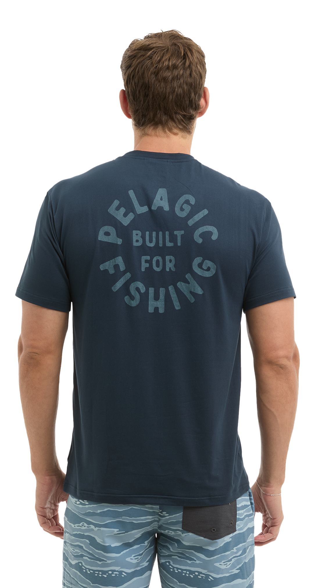 Image of Pelagic Freespool Sinker Short-Sleeve T-Shirt - Dark Navy