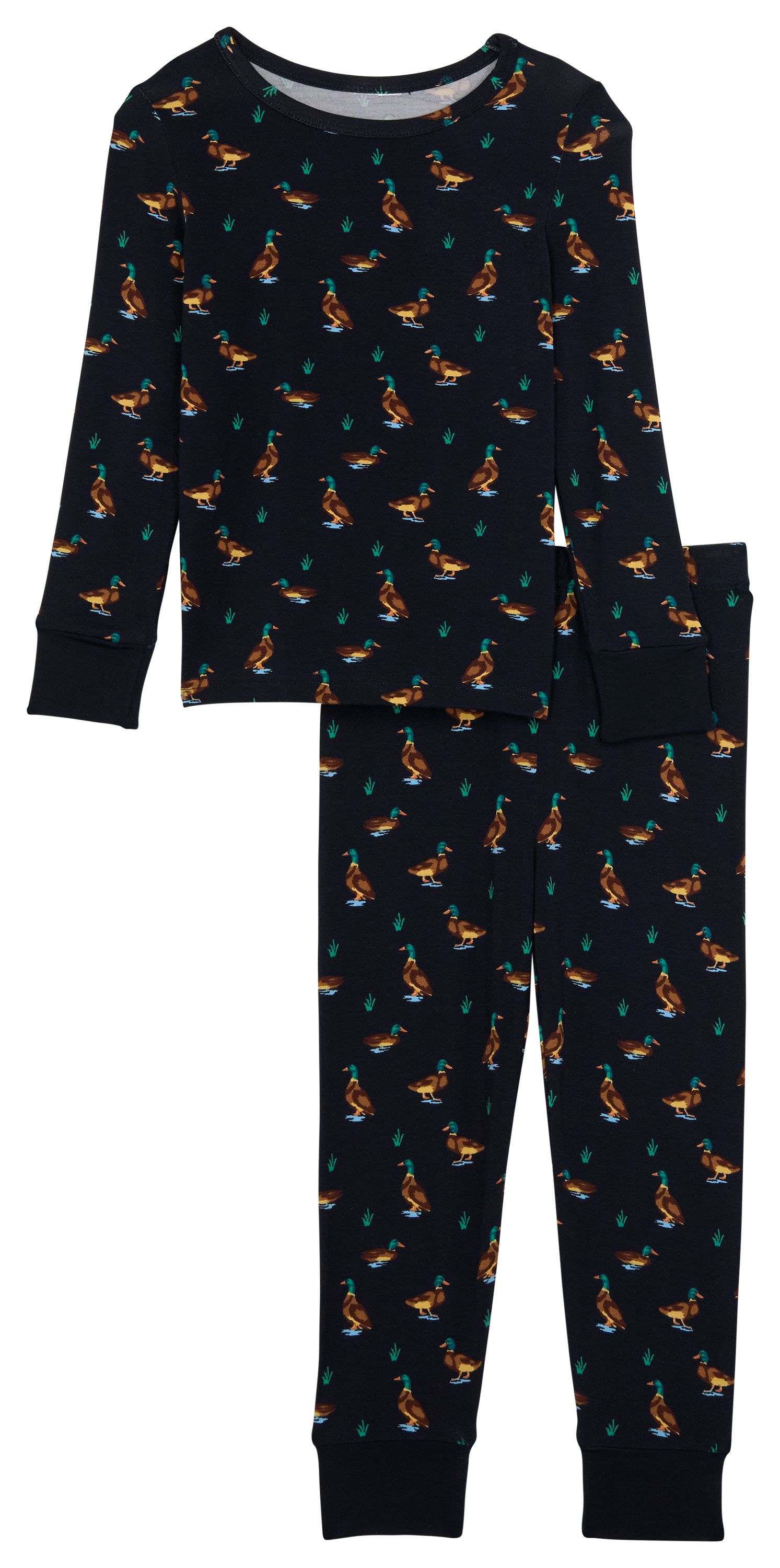 Image of Bass Pro Shops Snug-Fit Pajamas for Toddlers - Navy Duck