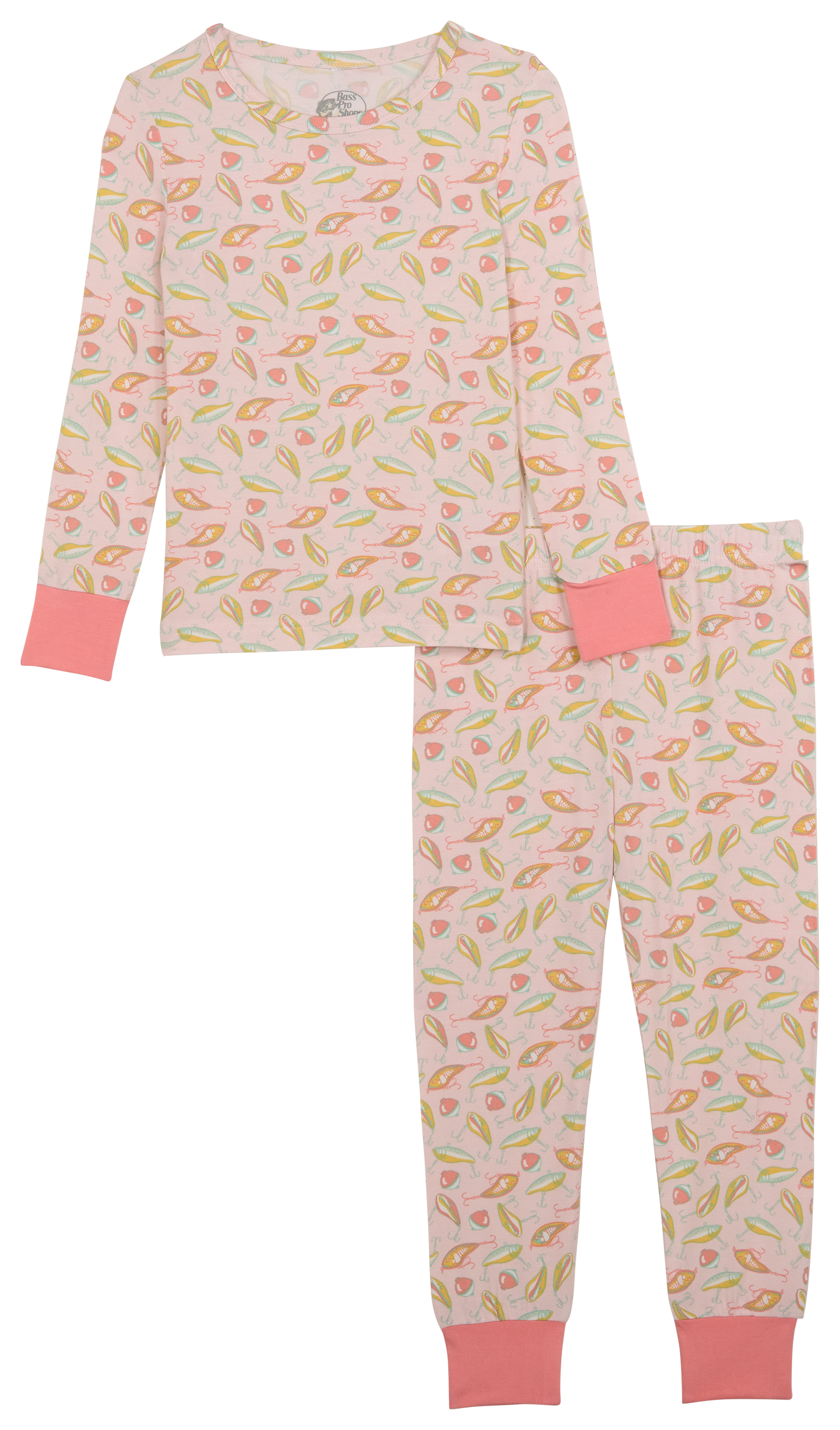 Image of Bass Pro Shops Snug-Fit Pajamas for Toddlers - Pink Lure