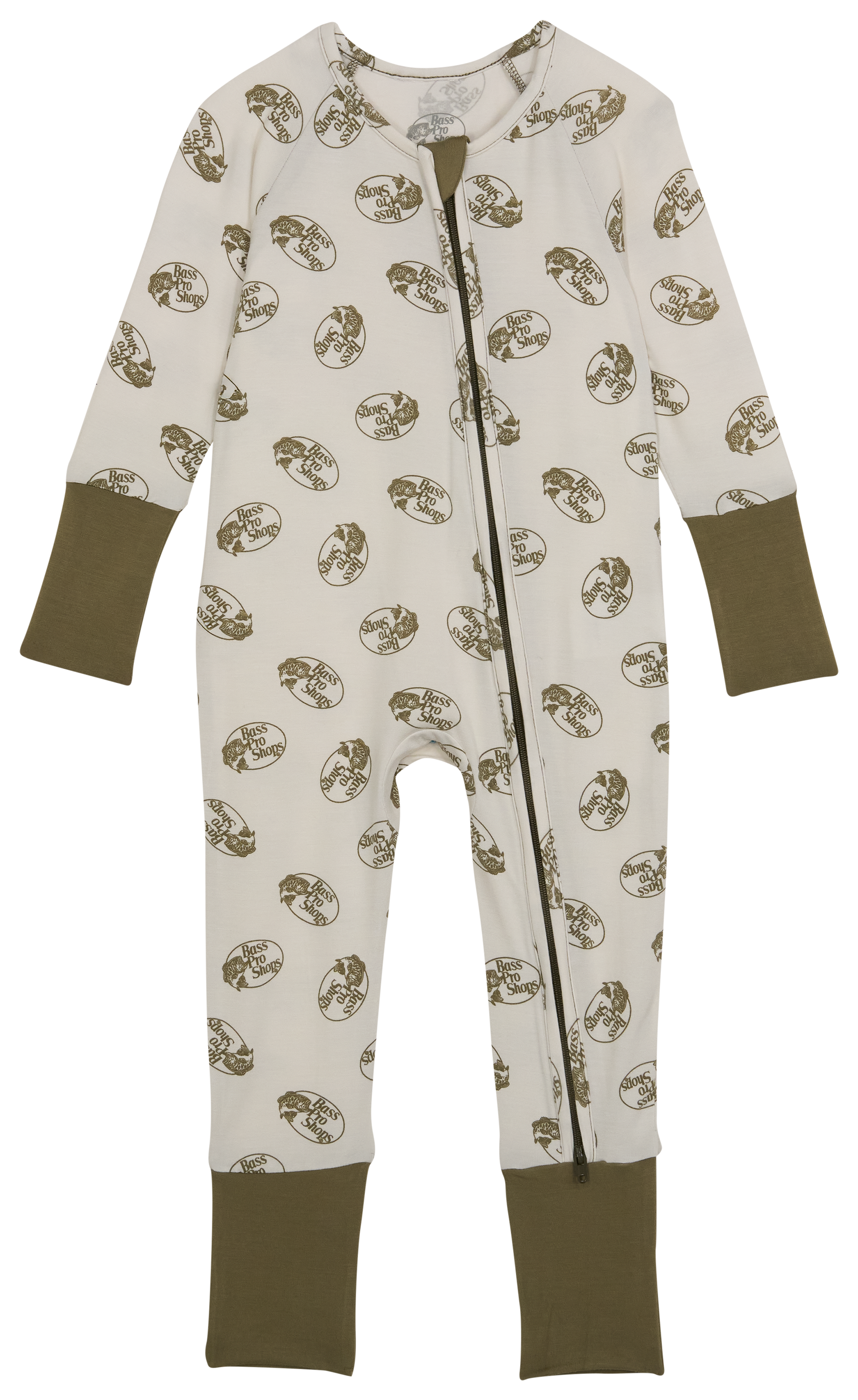 Image of Bass Pro Shops Snug-Fit Pajamas for Babies - Olive Logo