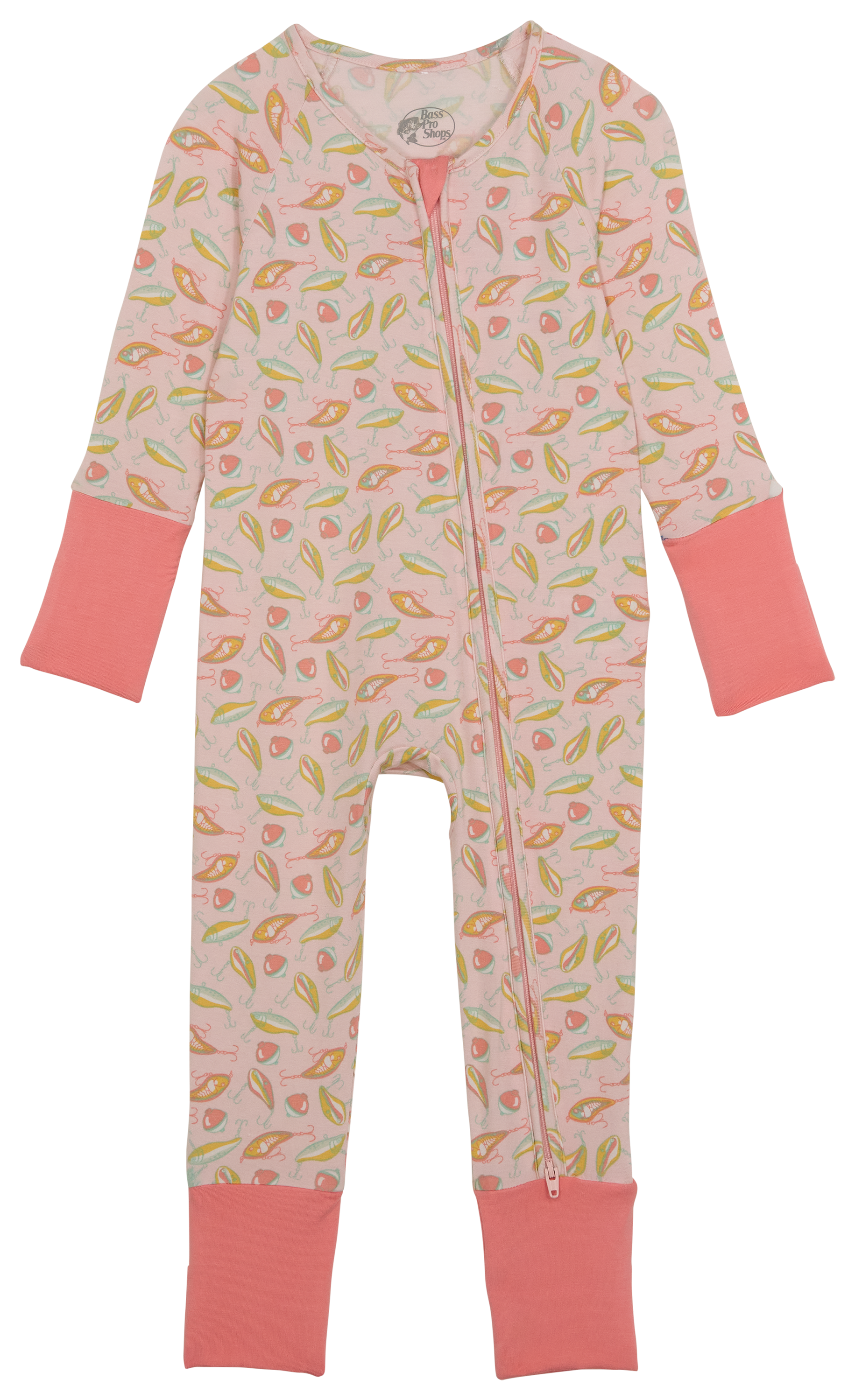 Image of Bass Pro Shops Snug-Fit Pajamas for Babies - Pink Lures