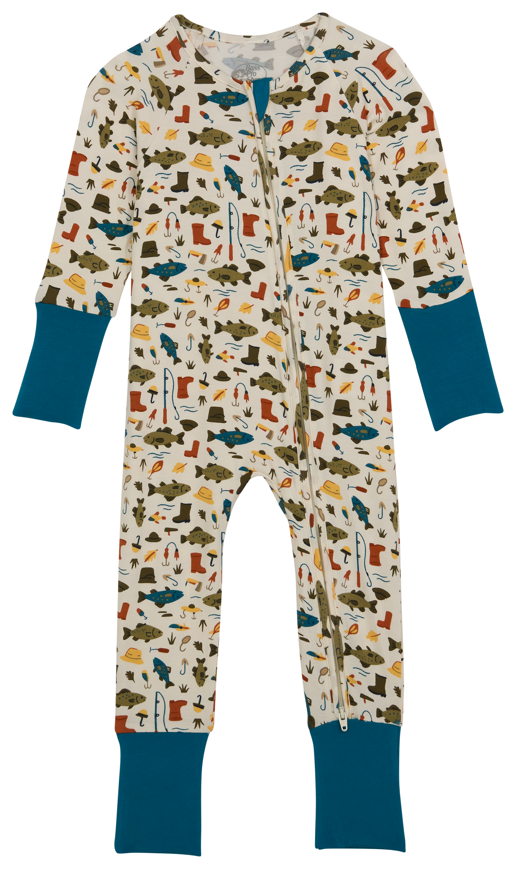 Image of Bass Pro Shops Snug-Fit Pajamas for Babies - Fishing Print - 3 Months