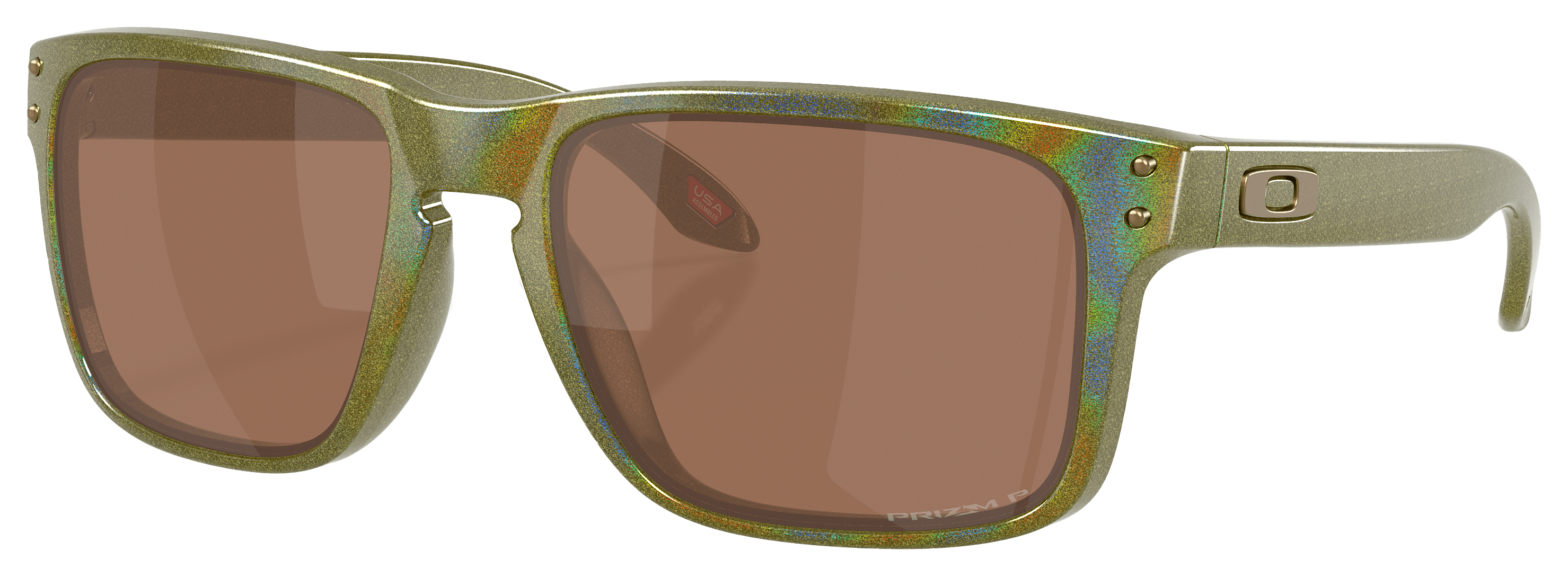Image of Oakley Holbrook OO9102 Polaris Collection Prizm Bronze Mirror Polarized Sunglasses