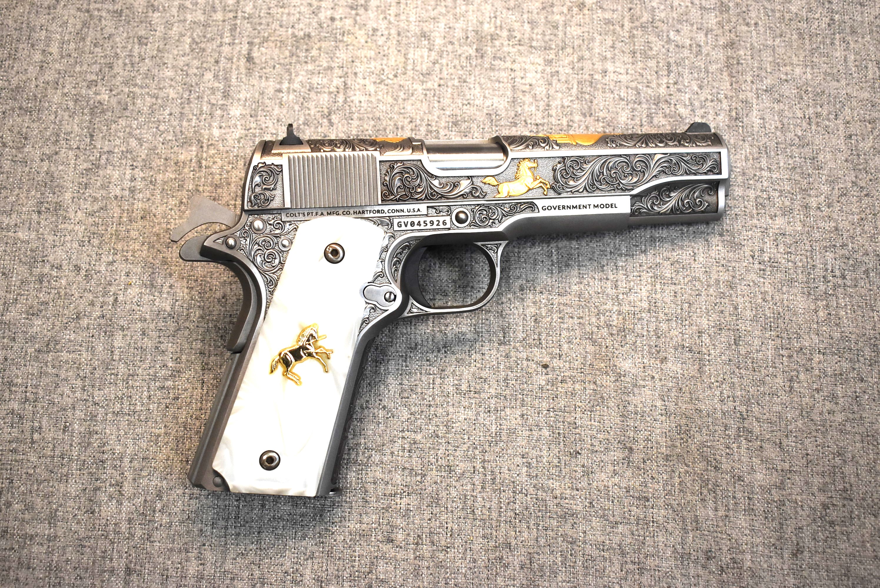 Image of "Colt~Government Model ""Master Scroll""~.38 Super"