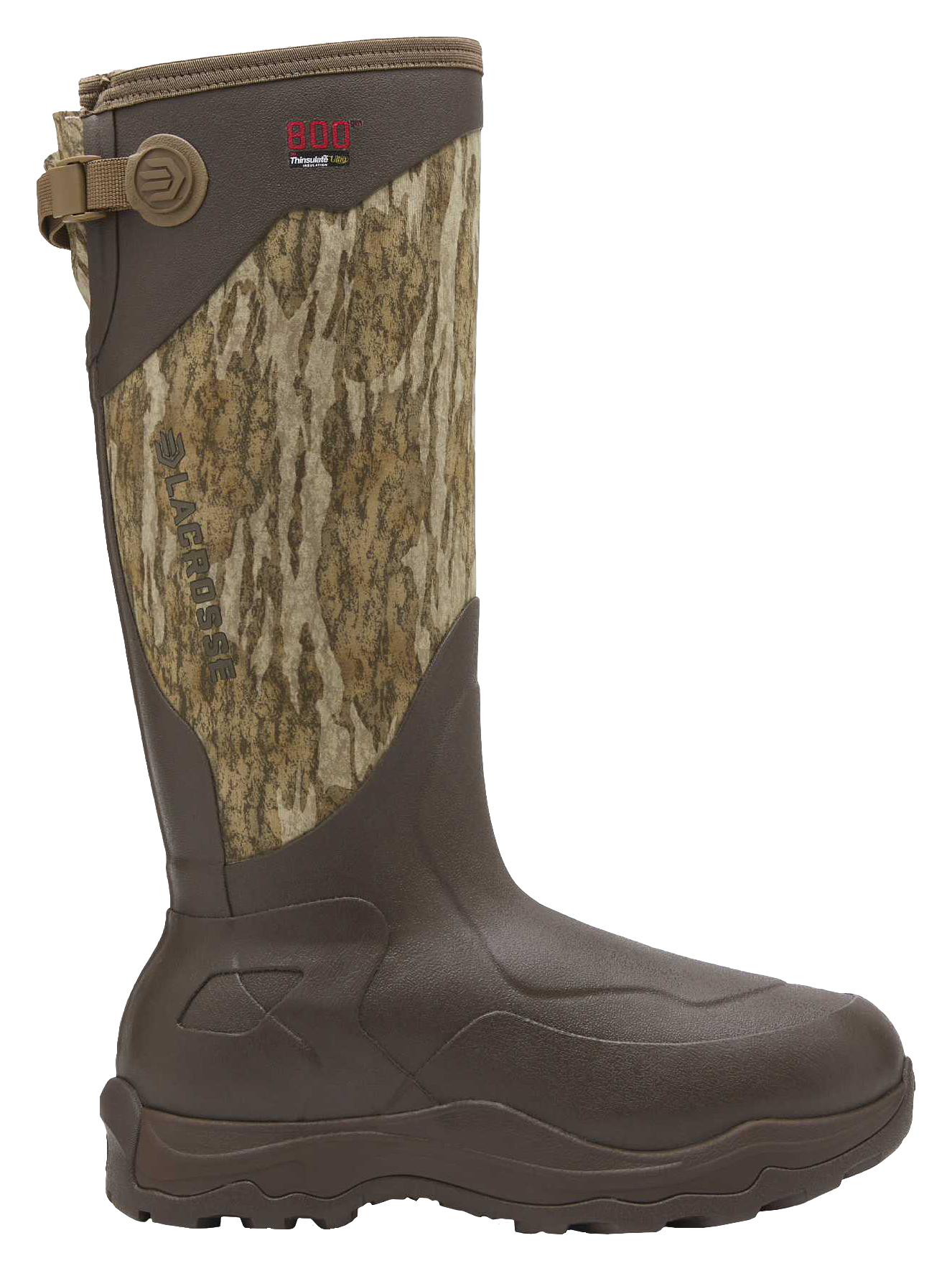 Image of LaCrosse Alpha Agility 800 Insulated Waterproof Hunting Boots for Men - Mossy Oak Bottomland - 14M
