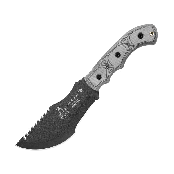 TOPS Knives Tom Brown Tracker Fixed-Blade Knife - Black Linen Micarta