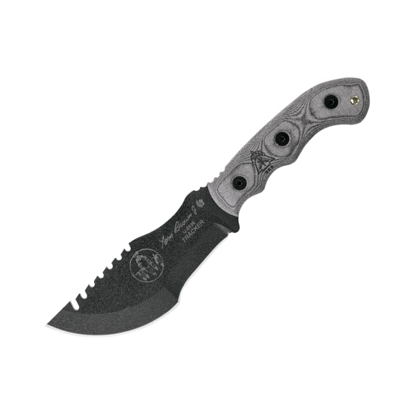 TOPS Knives Tom Brown Tracker 2 Fixed-Blade Knife - Black Linen Micarta