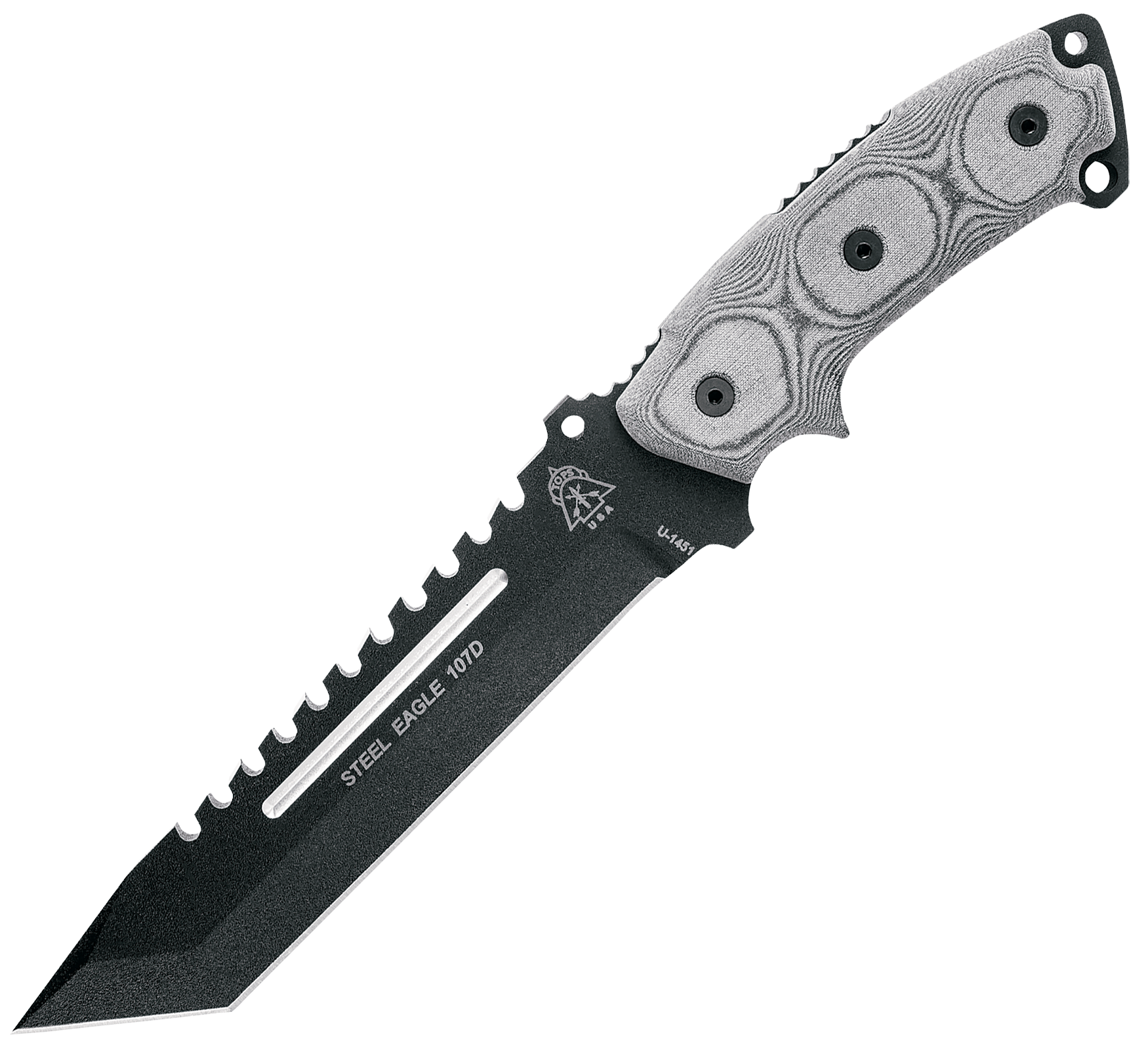 TOPS Knives Steel Eagle 107D Fixed-Blade Knife