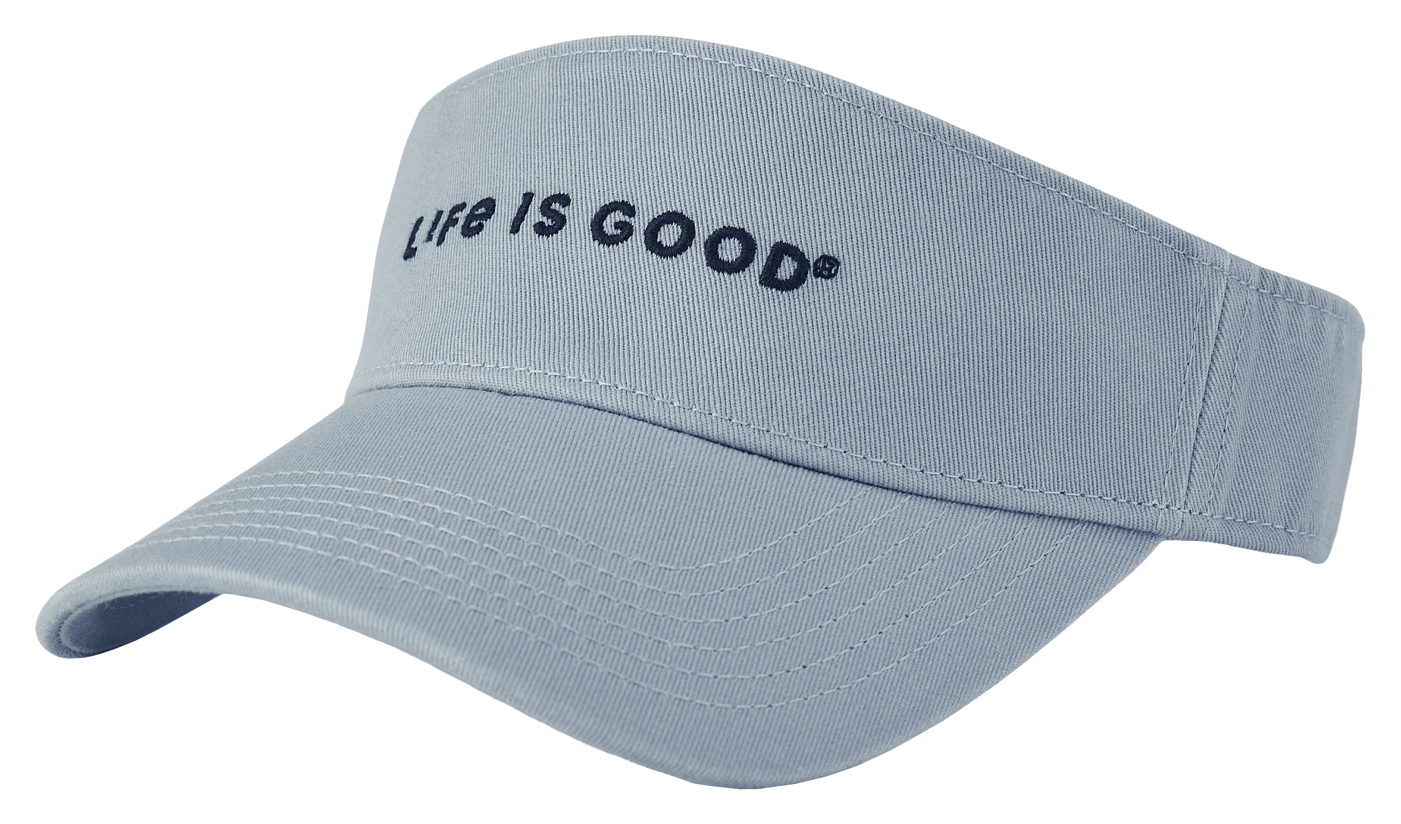 Life is Good Adult Crafty LIG Chill Cap Visor in Gray Blue | Cotton