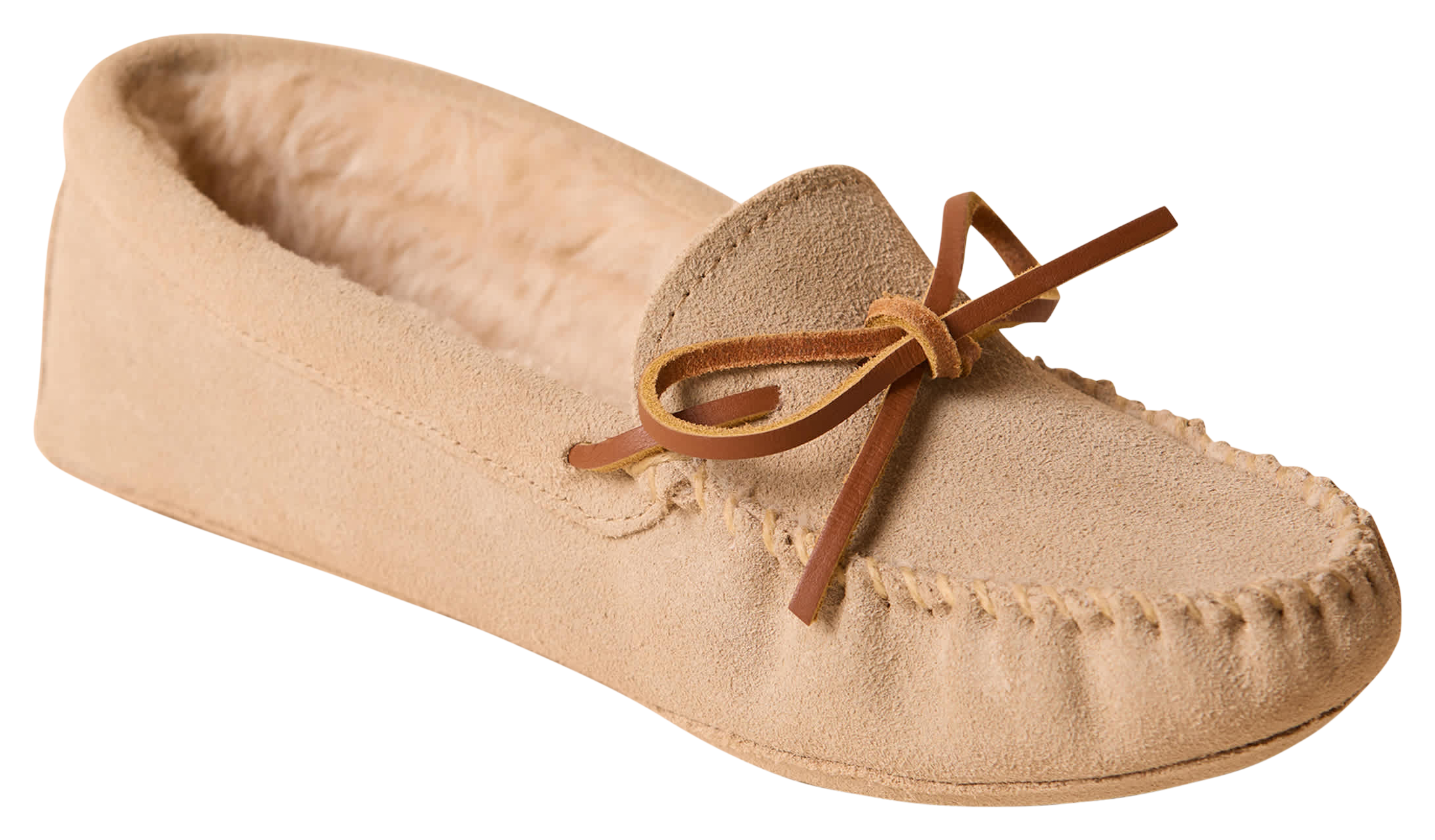 Image of Minnetonka Pile Lined Softsole Slippers for Women - Stone
