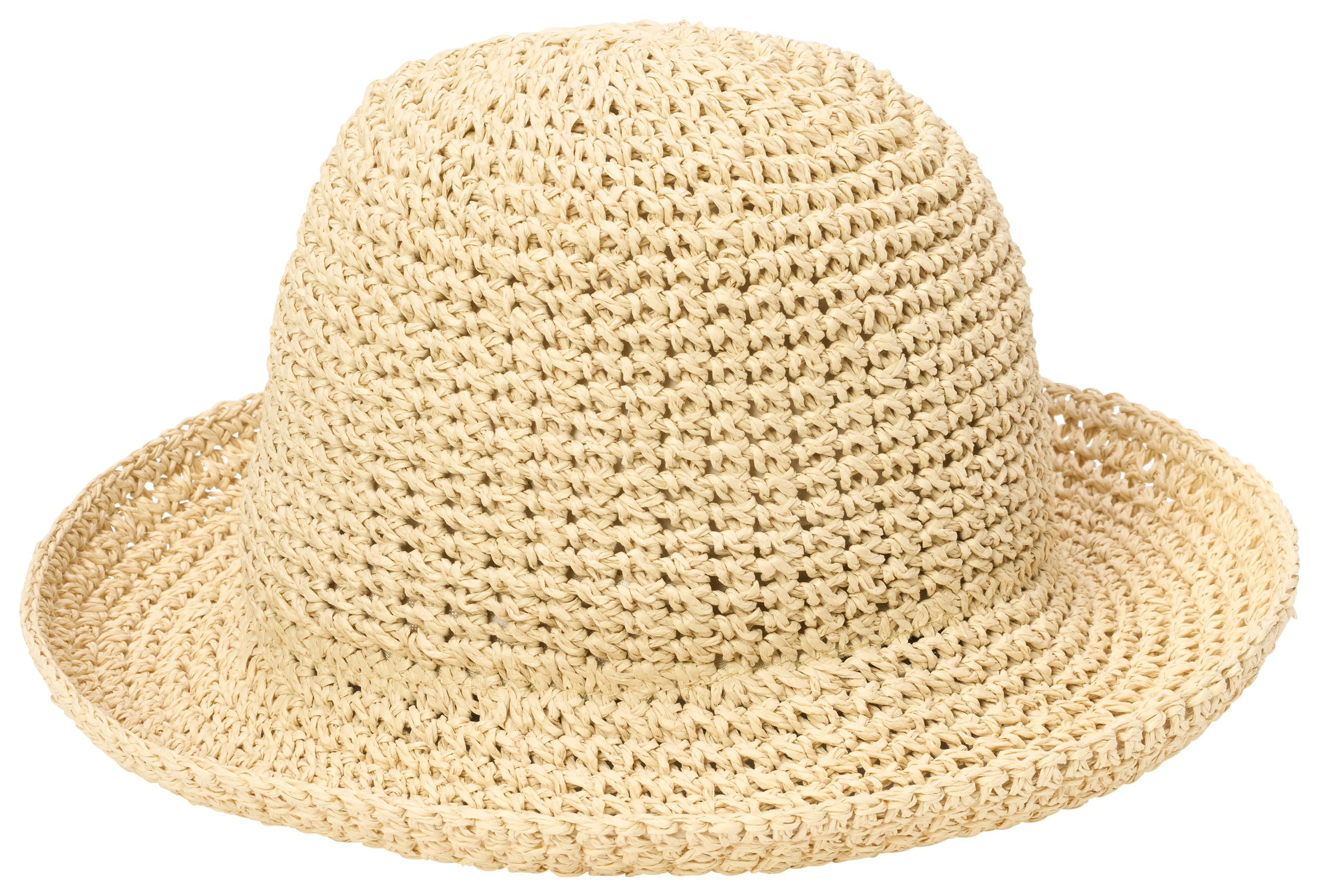 Image of Natural Reflections Crochet Straw Hat - Natural