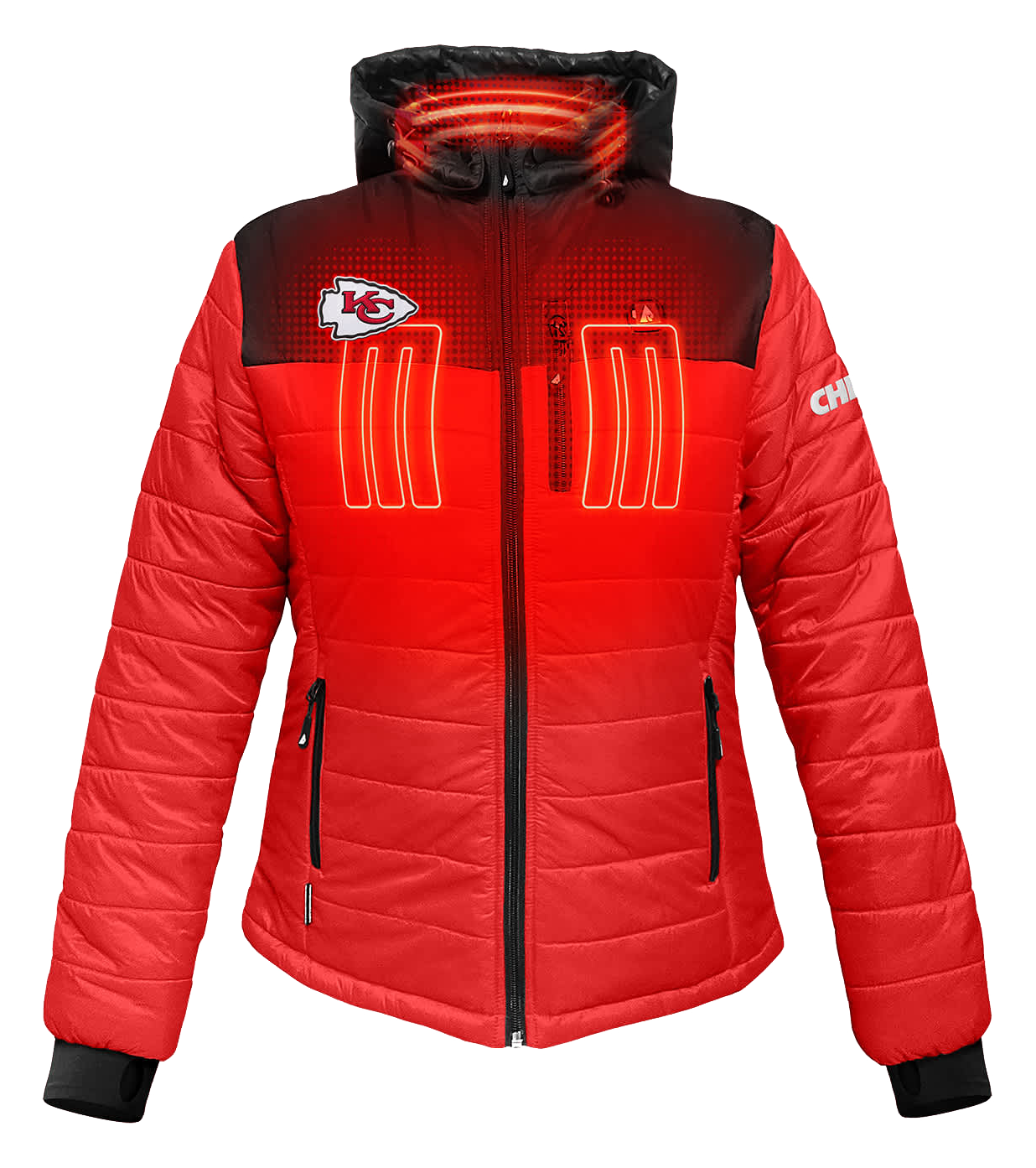 ActionHeat NFL 5V Battery-Heated Puffer Jacket - Kansas City Chiefs - Red