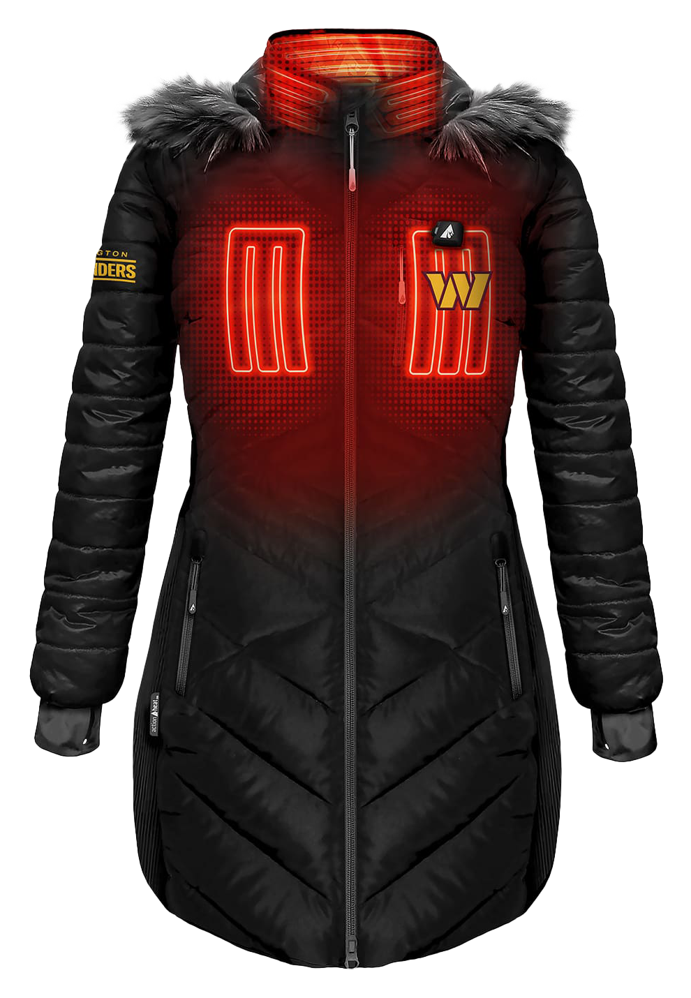 Image of ActionHeat NFL 5V Battery-Heated Long Puffer Jacket