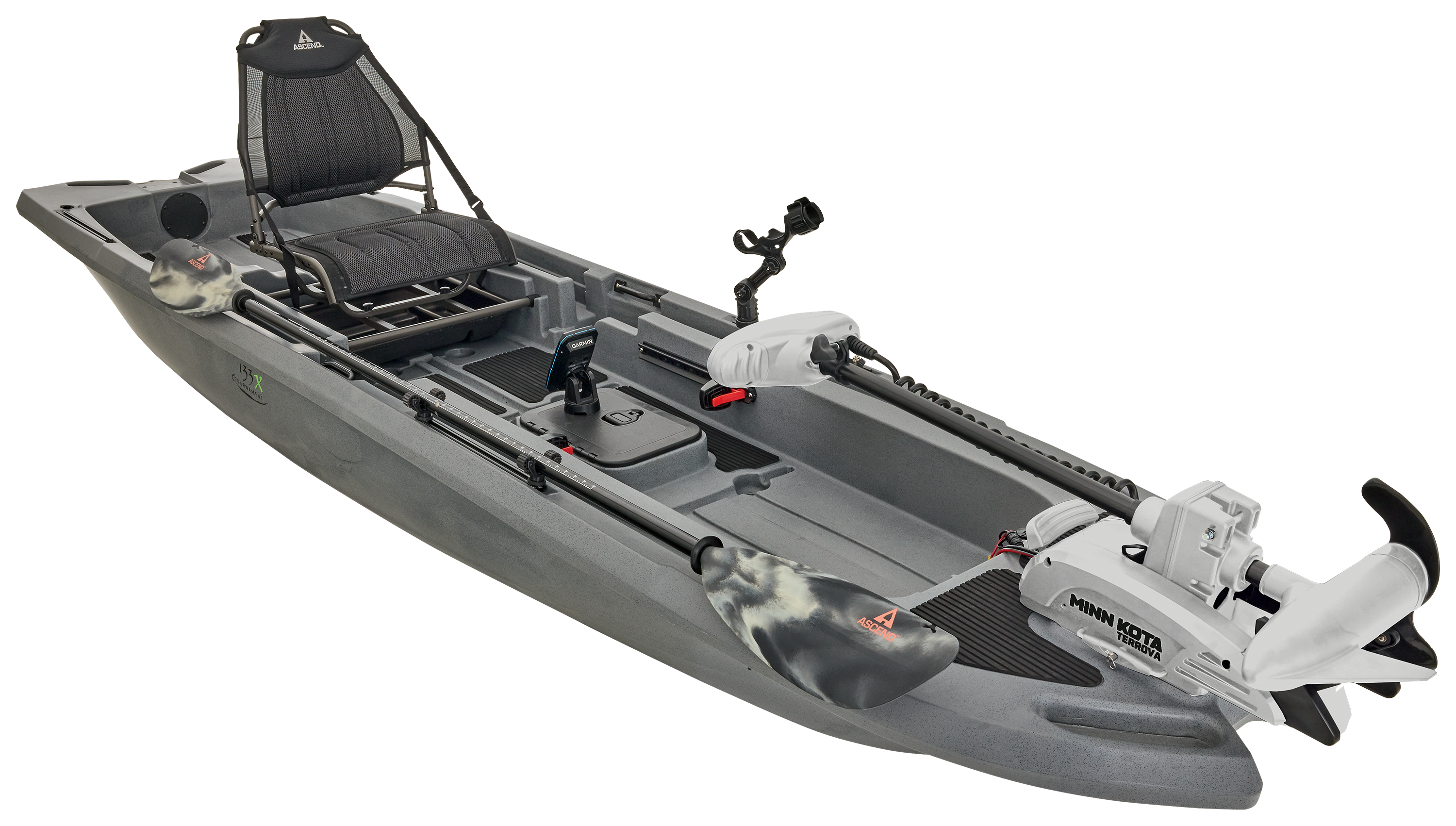 Image of Ascend 133X Sit-On-Top Kayak Saltwater Tournament Fishing Package