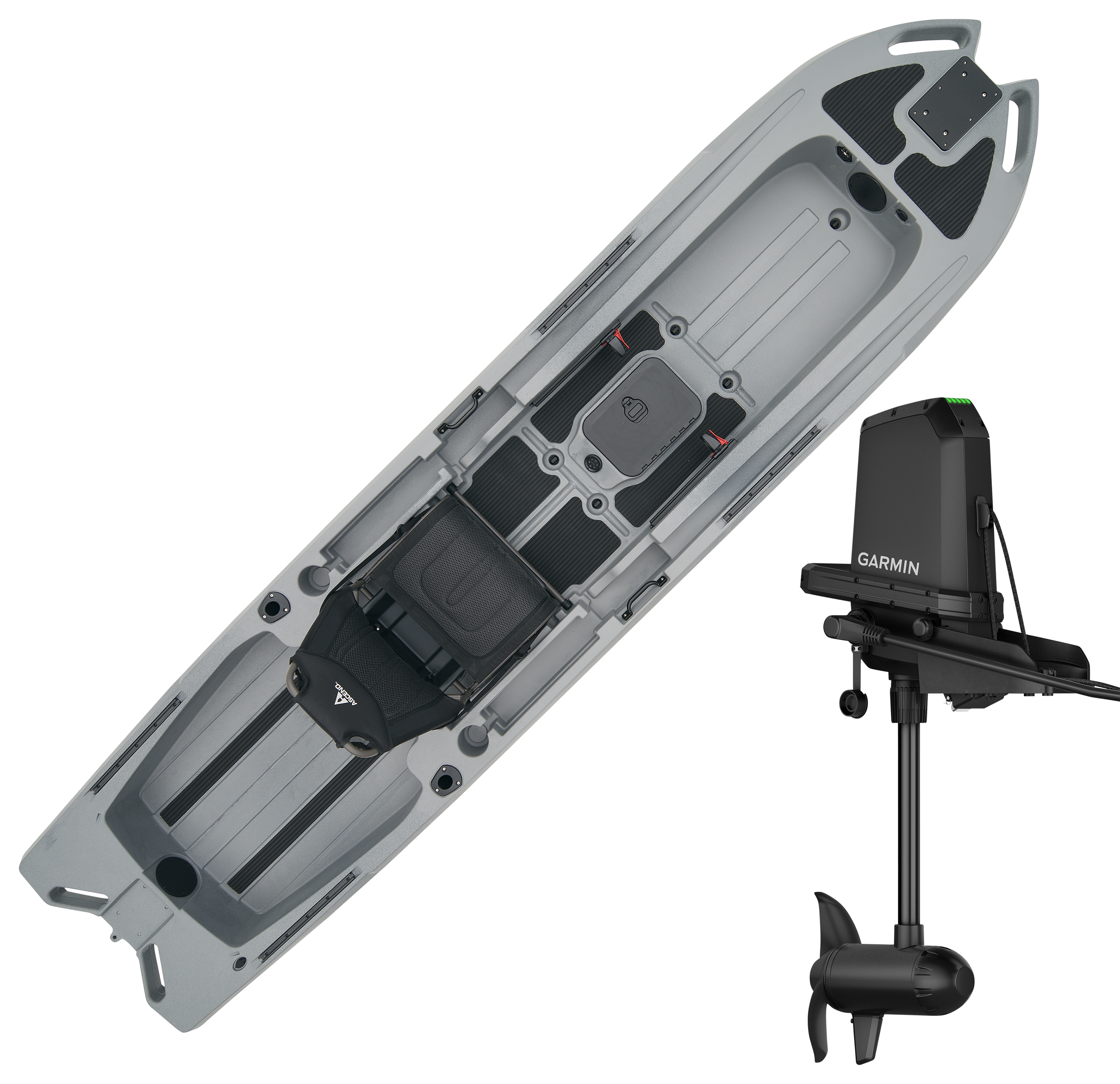 Image of Ascend 133X Sit-On-Top Kayak and Garmin Force Trolling Motor Tournament Fishing Package
