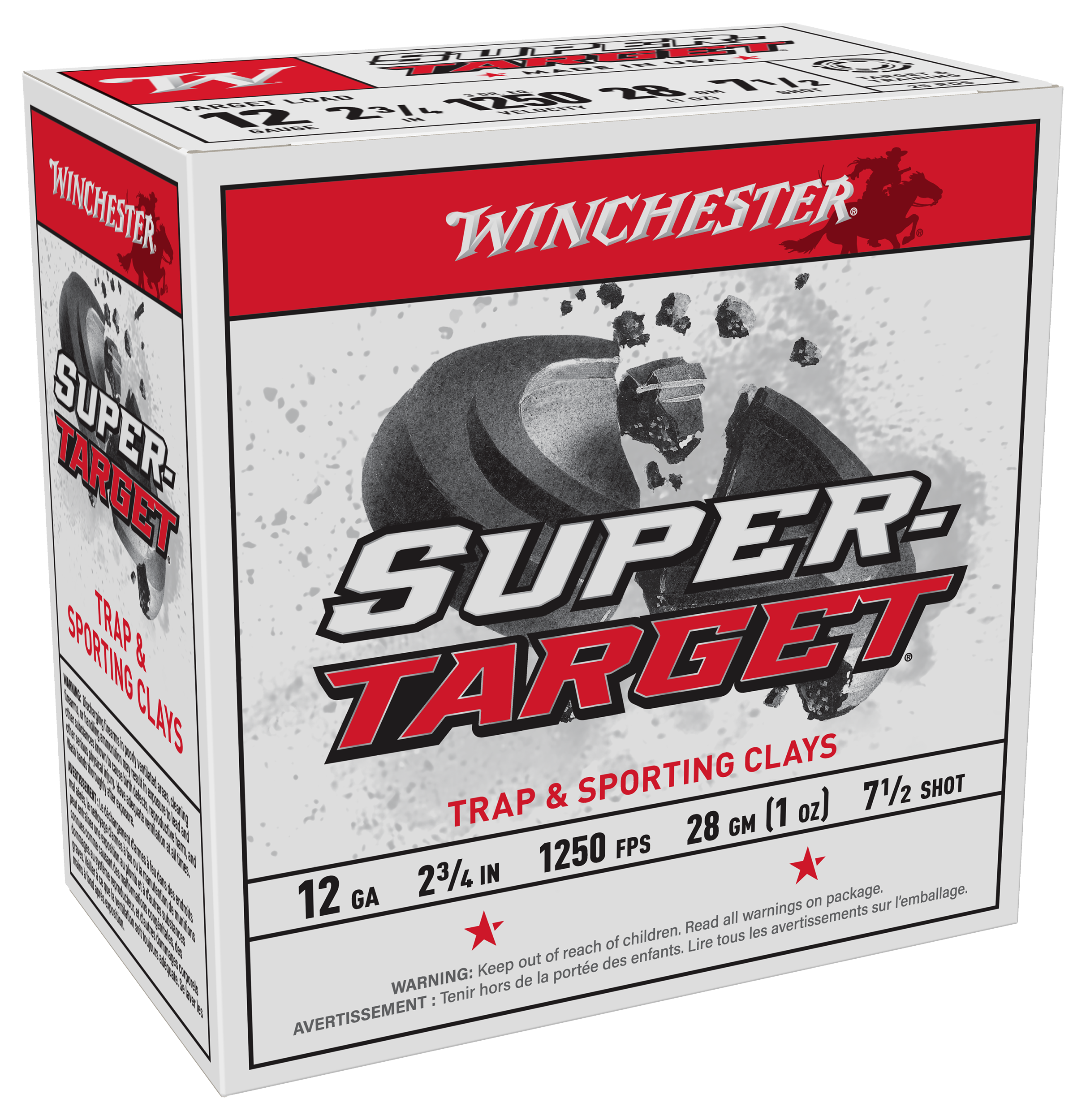 Image of "Winchester Super Target 12-Ga. 2-3/4"" 1 oz. 1250 fps Shotshells - #7.5 - 25 Rounds"