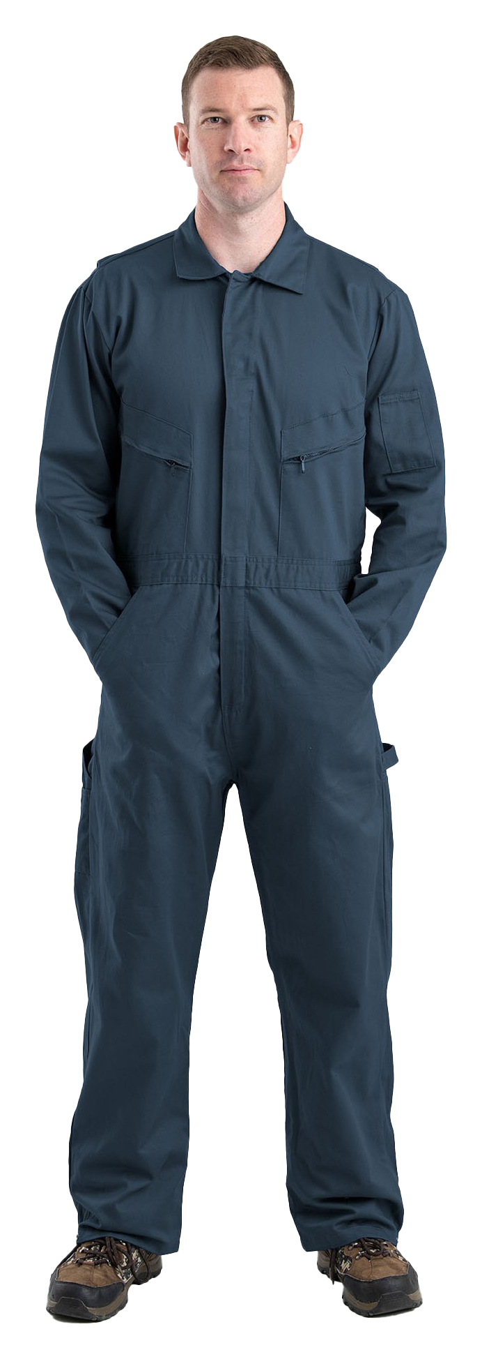Image of Berne Heritage Deluxe Unlined Cotton Twill Coveralls - Navy