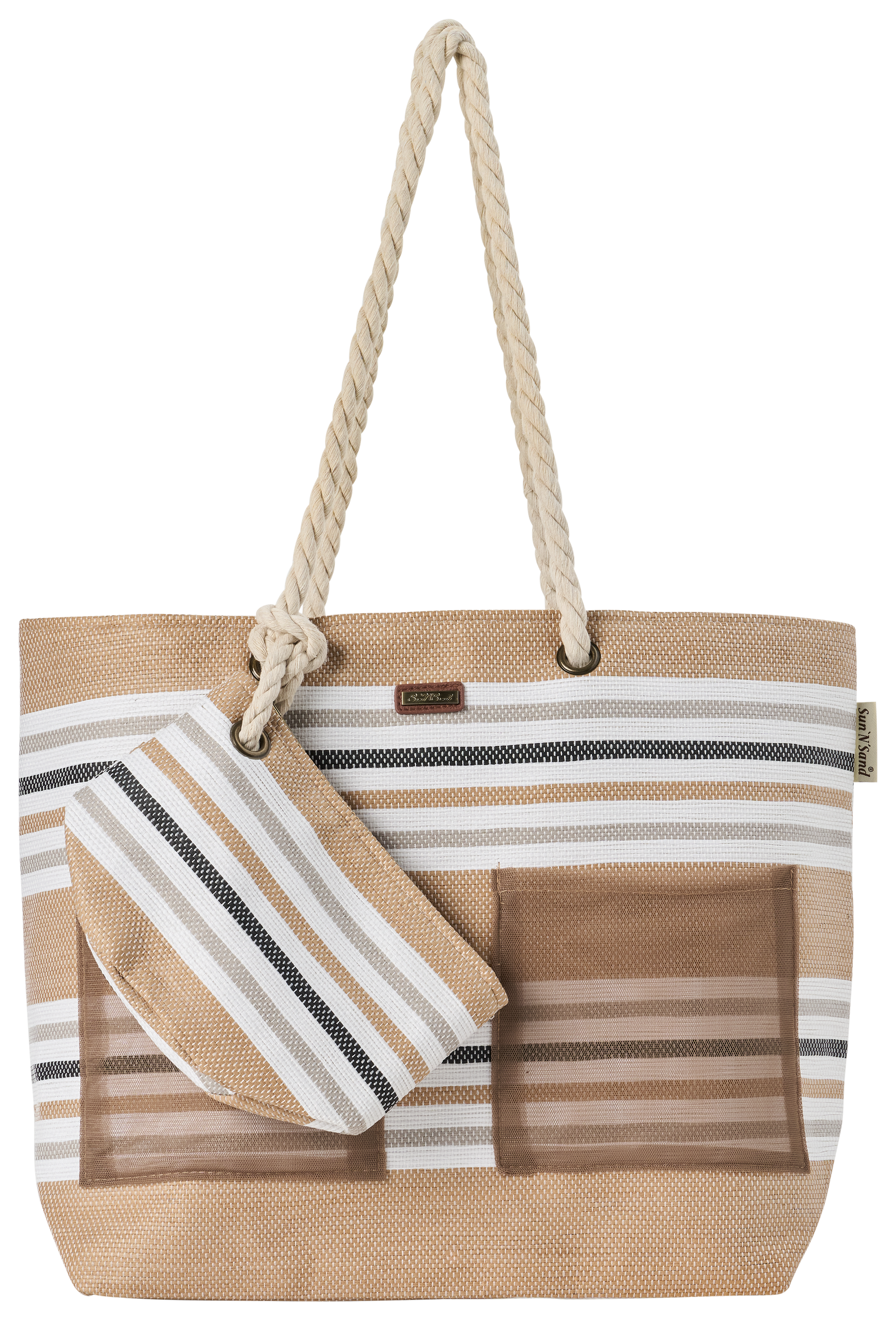 Image of Sun 'N' Sand Paper Straw Shoulder Tote Beach Bag