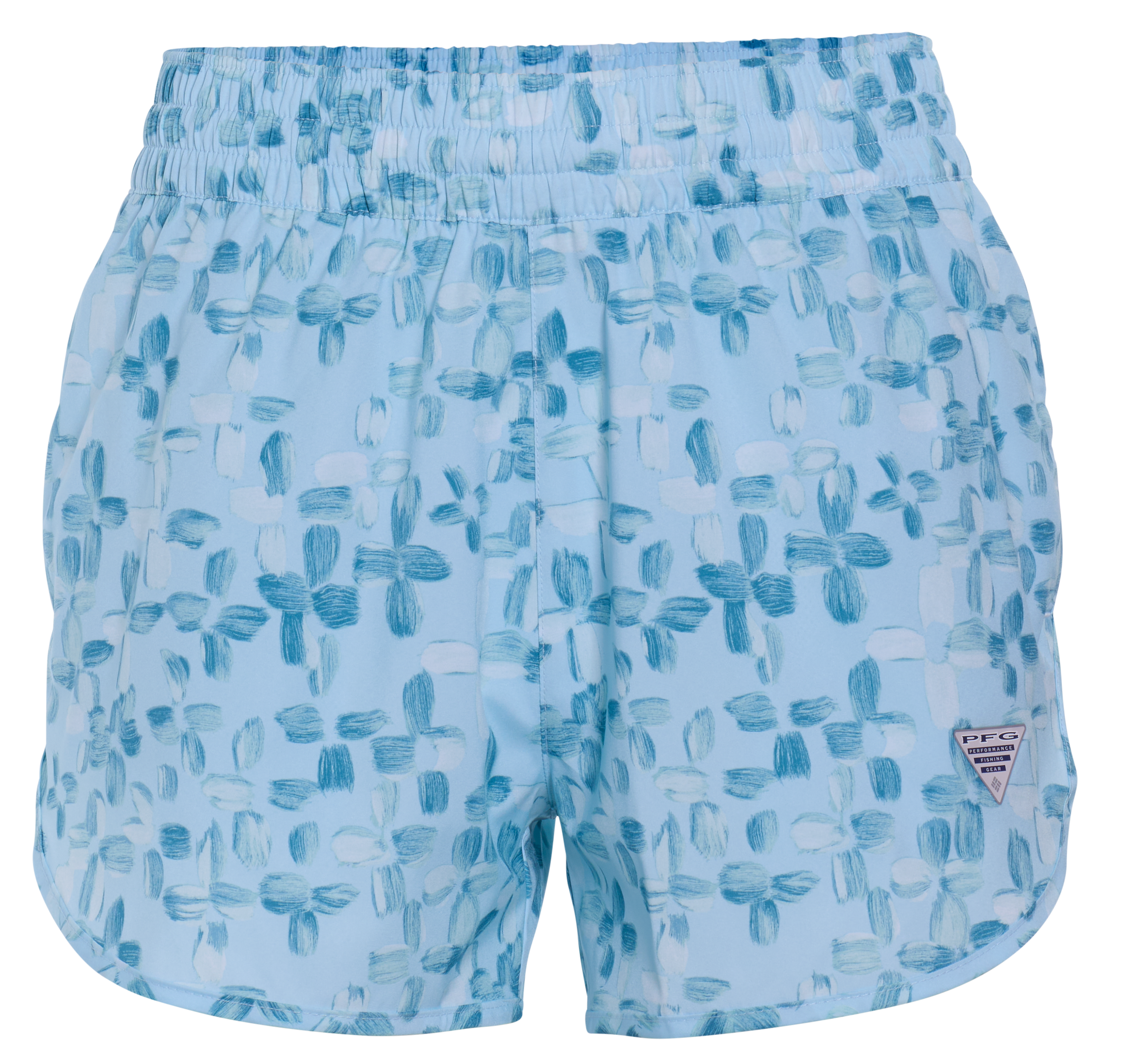 Image of Columbia PFG Windy Bay Printed Shorts - Marine Light Crosshatch