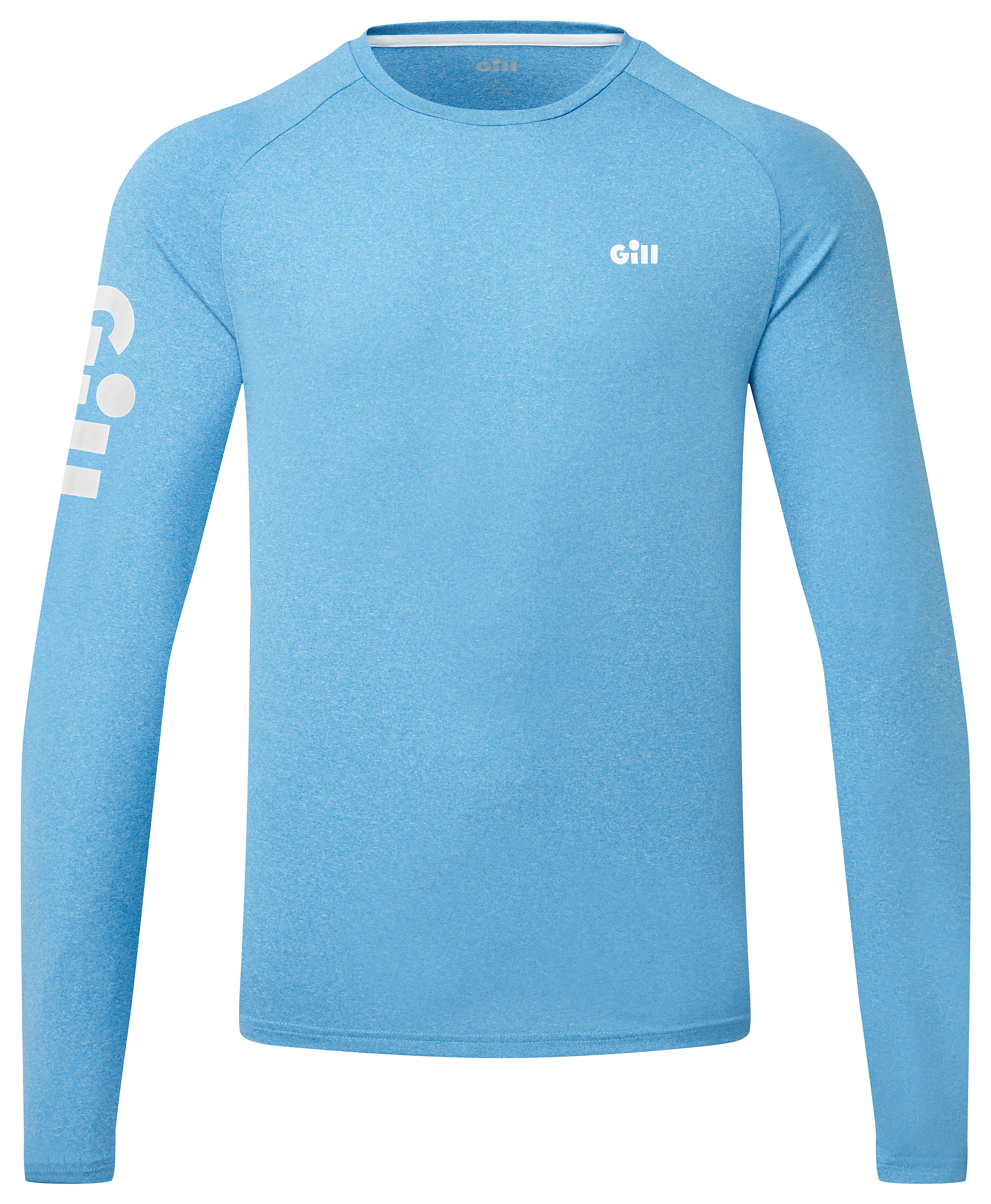 Image of Gill Infinity Raglan Long-Sleeve Shirt - Mid Blue Melange