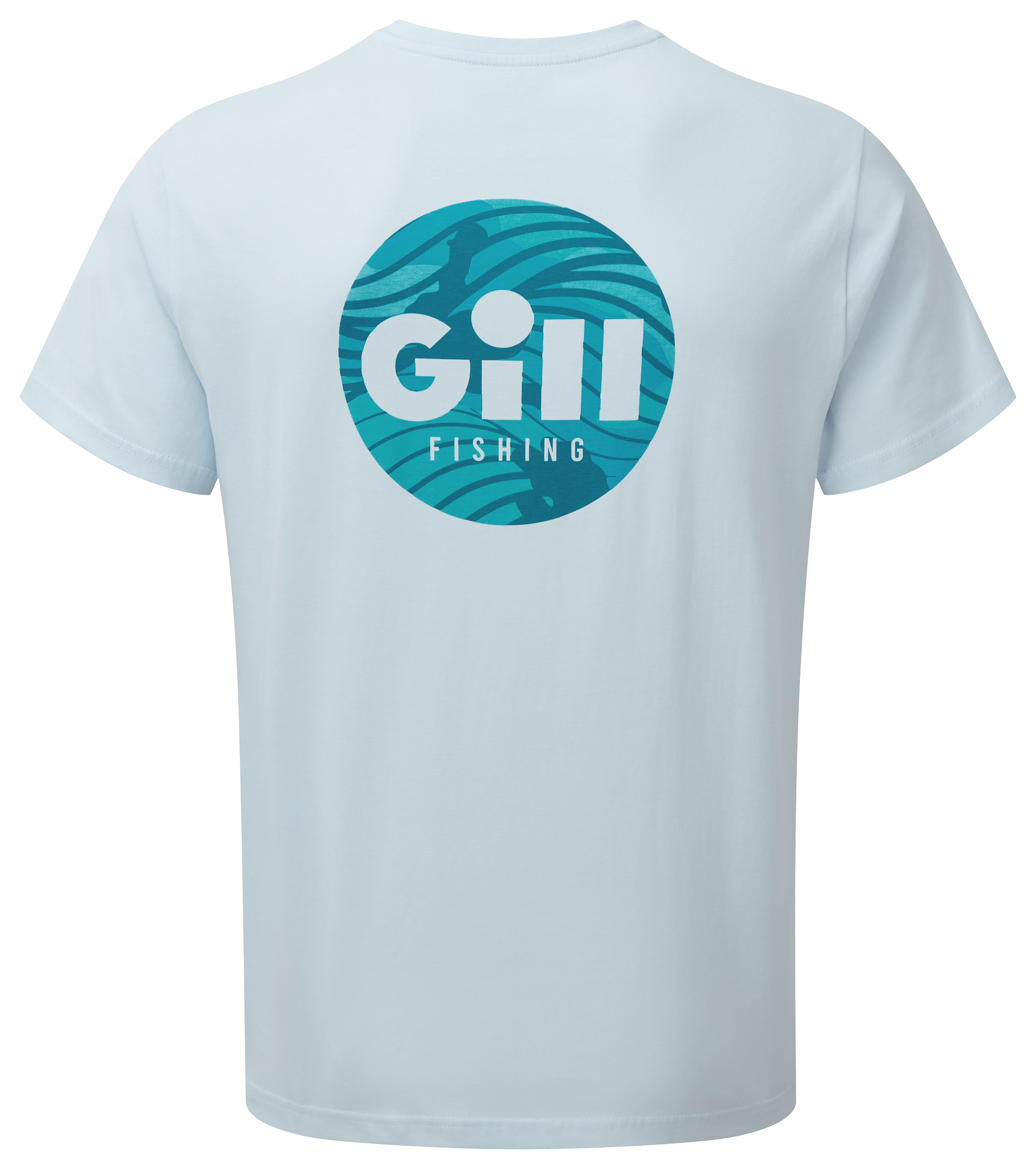 Image of Gill Fishing Logo on Water Graphic Short-Sleeve T-Shirt - Ice - L