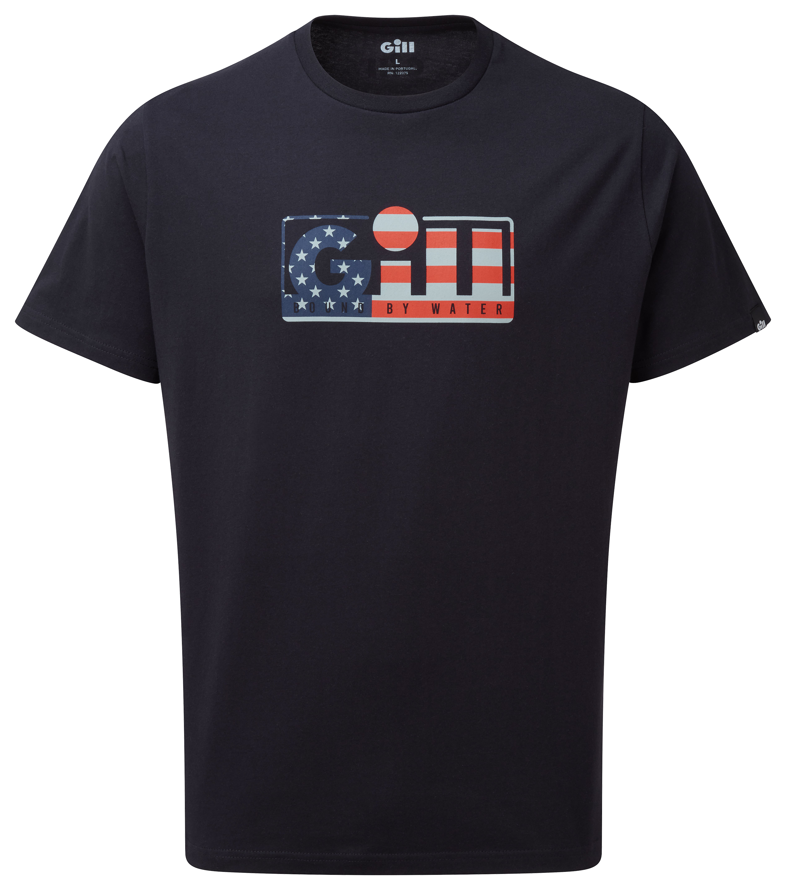 Image of Gill Flag Fill Logo Graphic Short-Sleeve T-Shirt - Black - XL