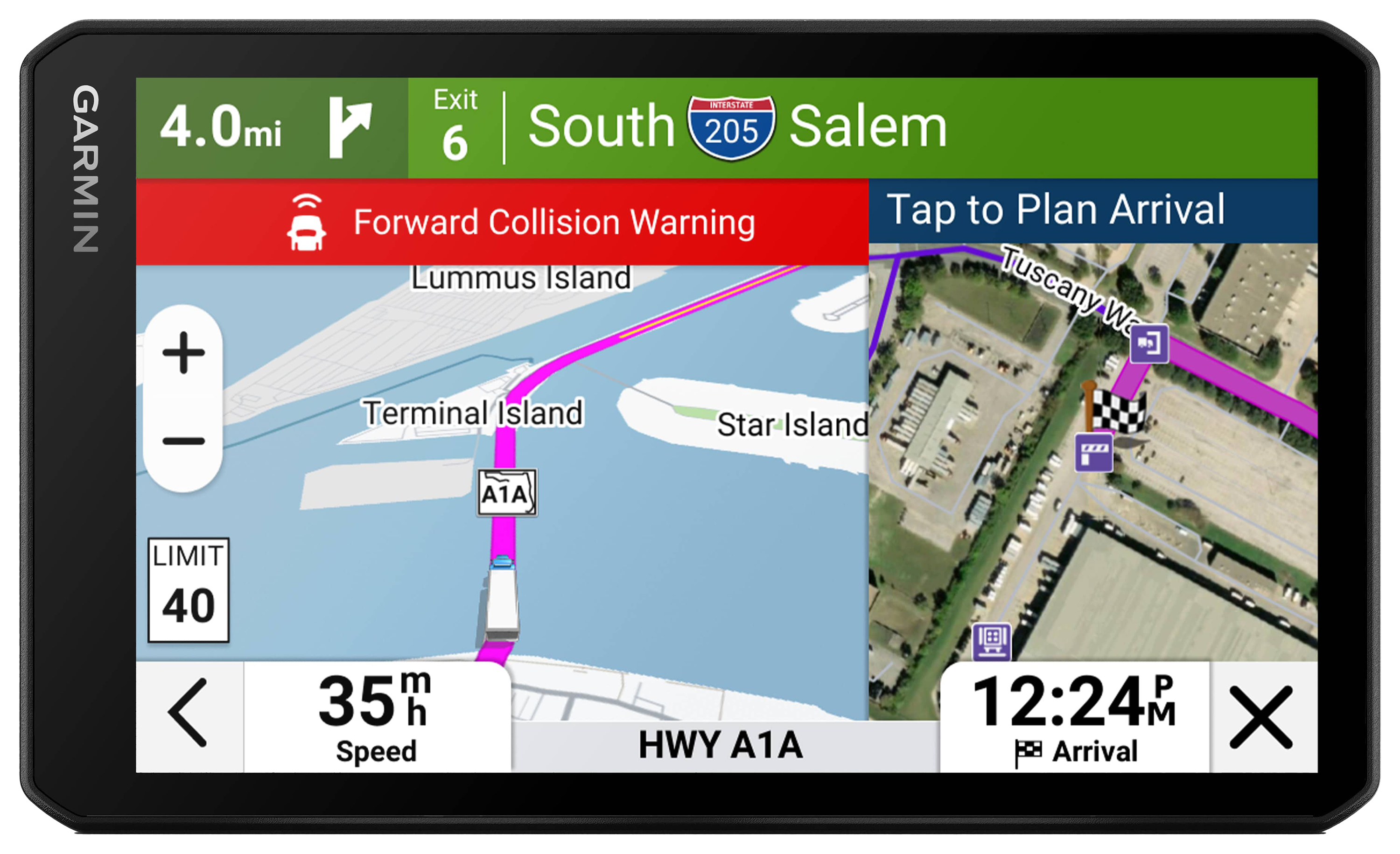 Garmin dezlCam OTR725 7'' GPS Truck Navigator with Built-in Dash Cam