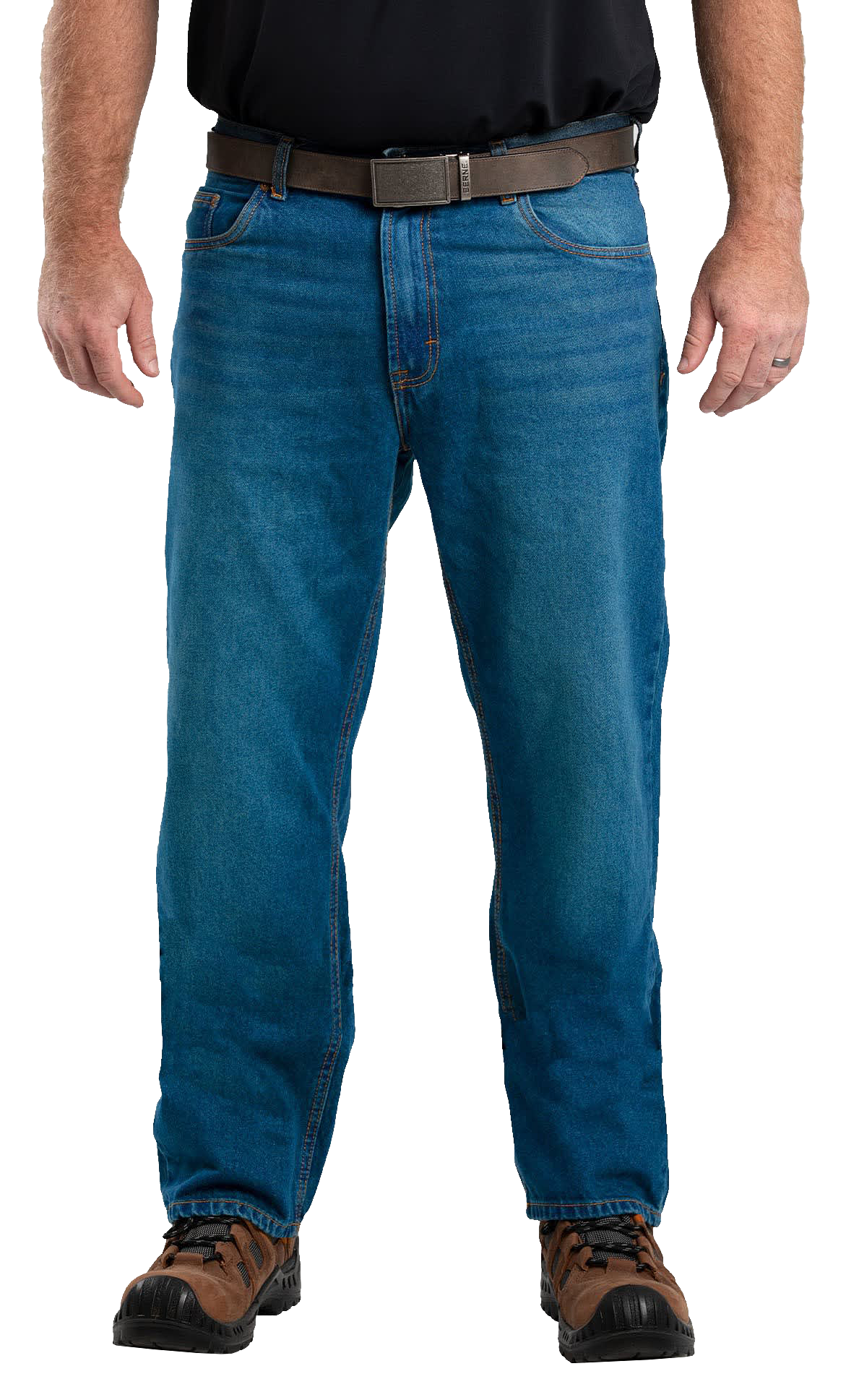 Image of Berne Heritage Relaxed-Fit Straight-Leg Jeans - Classic Stone Wash