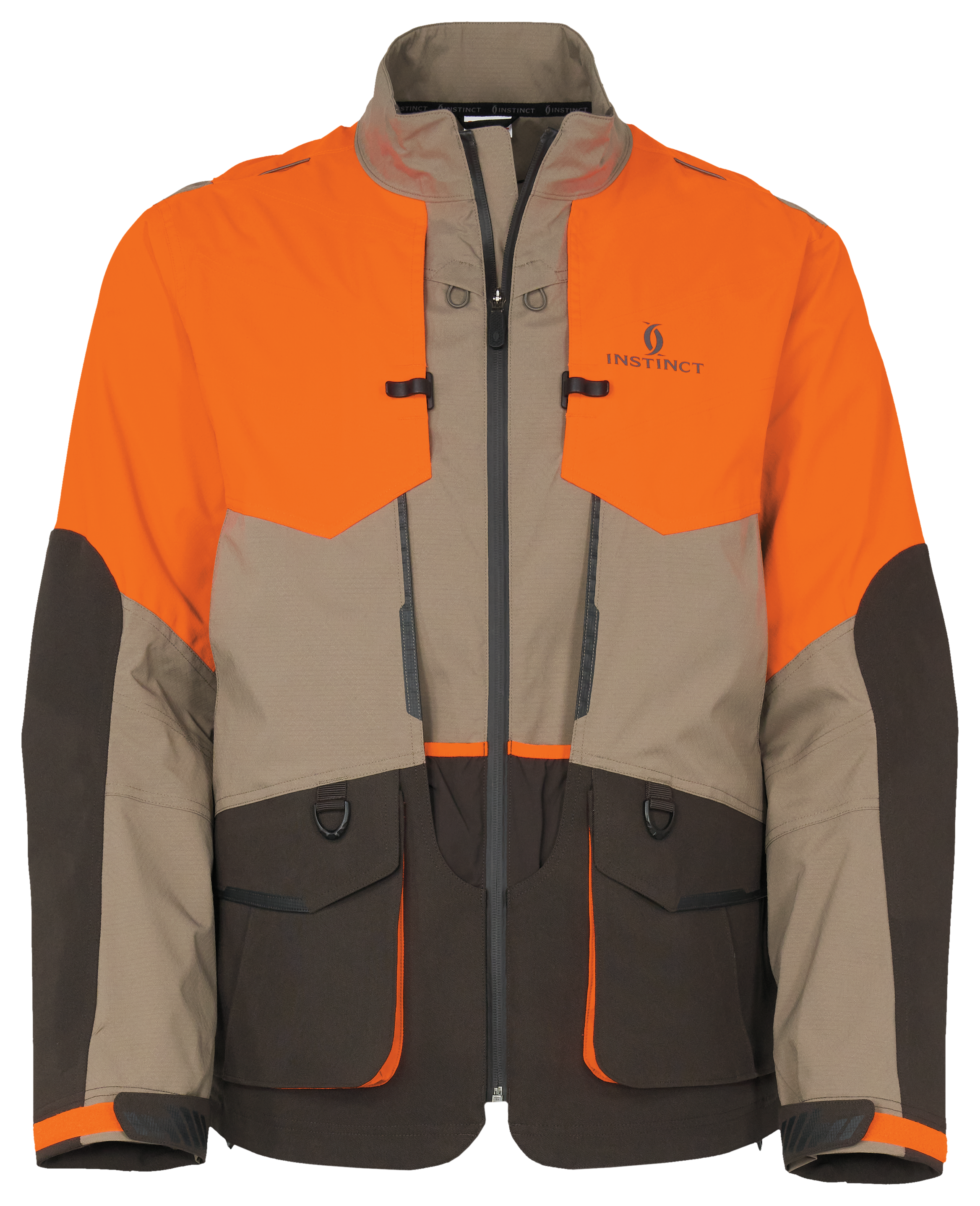 Image of Cabela's Instinct Prairie Runner Upland Coat with 4MOST DRYPLUS and 4MOST REPEL - Mulch/Blaze