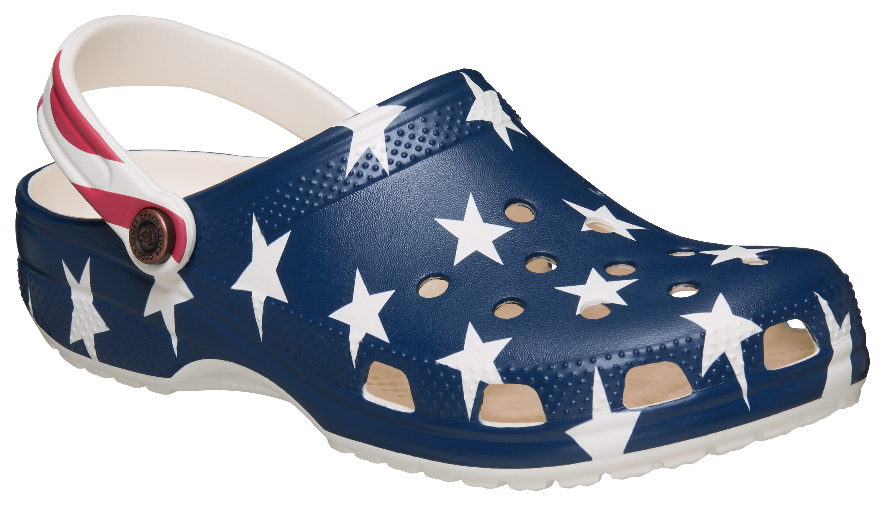 Image of Crocs Classic American Flag Clogs for Men - Red/White/Blue