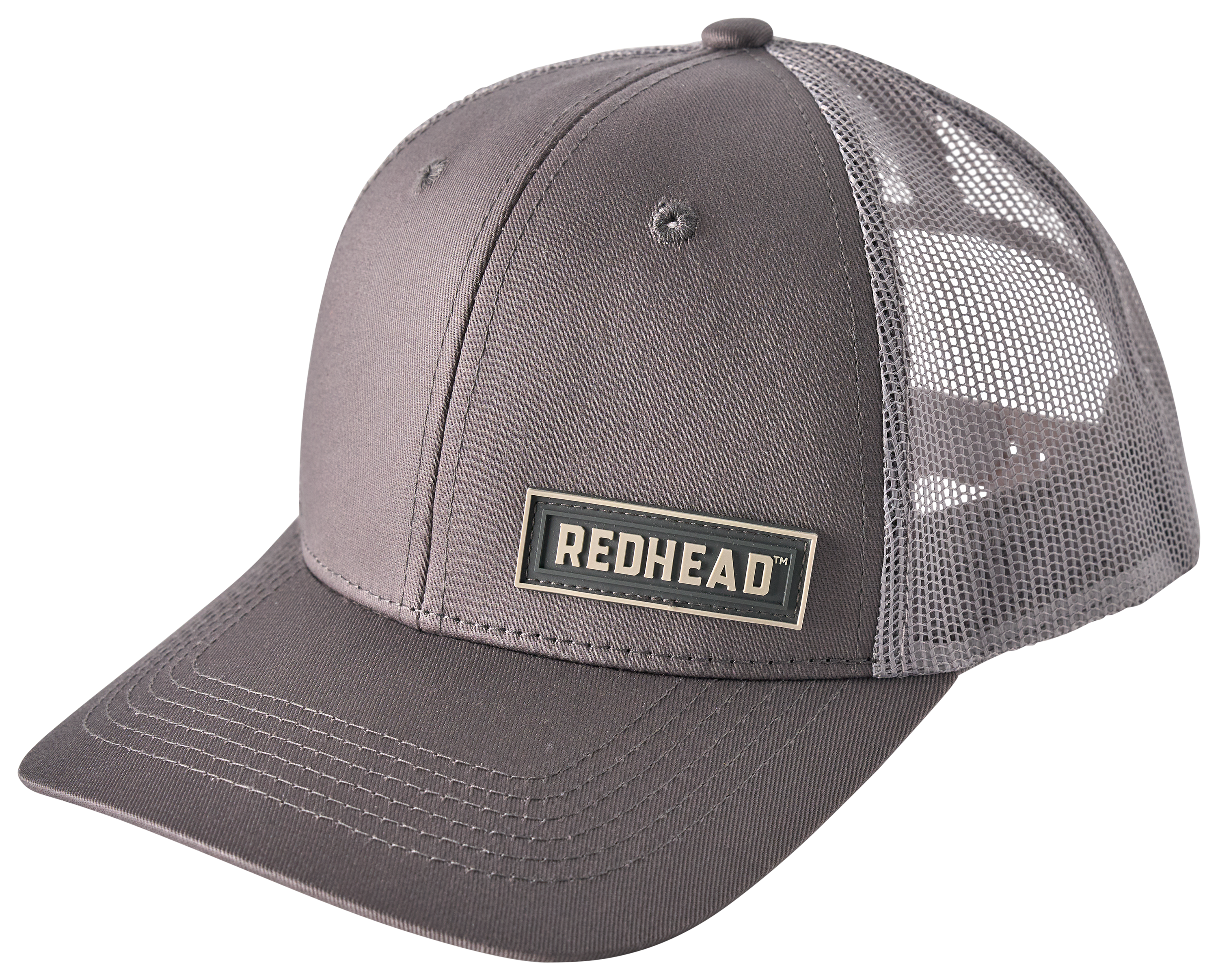 Image of RedHead Logo Patch Mesh-Back Cap - Dark Grey/Light Grey