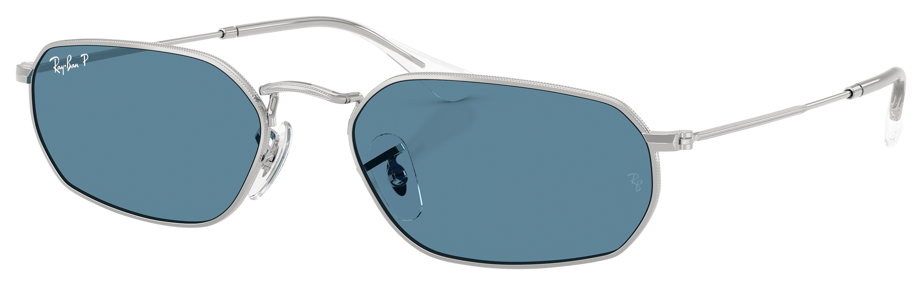 Image of Ray-Ban RB3947CH Chromance Glass Polarized Sunglasses - Polished Silver/Blue Chromance - Medium