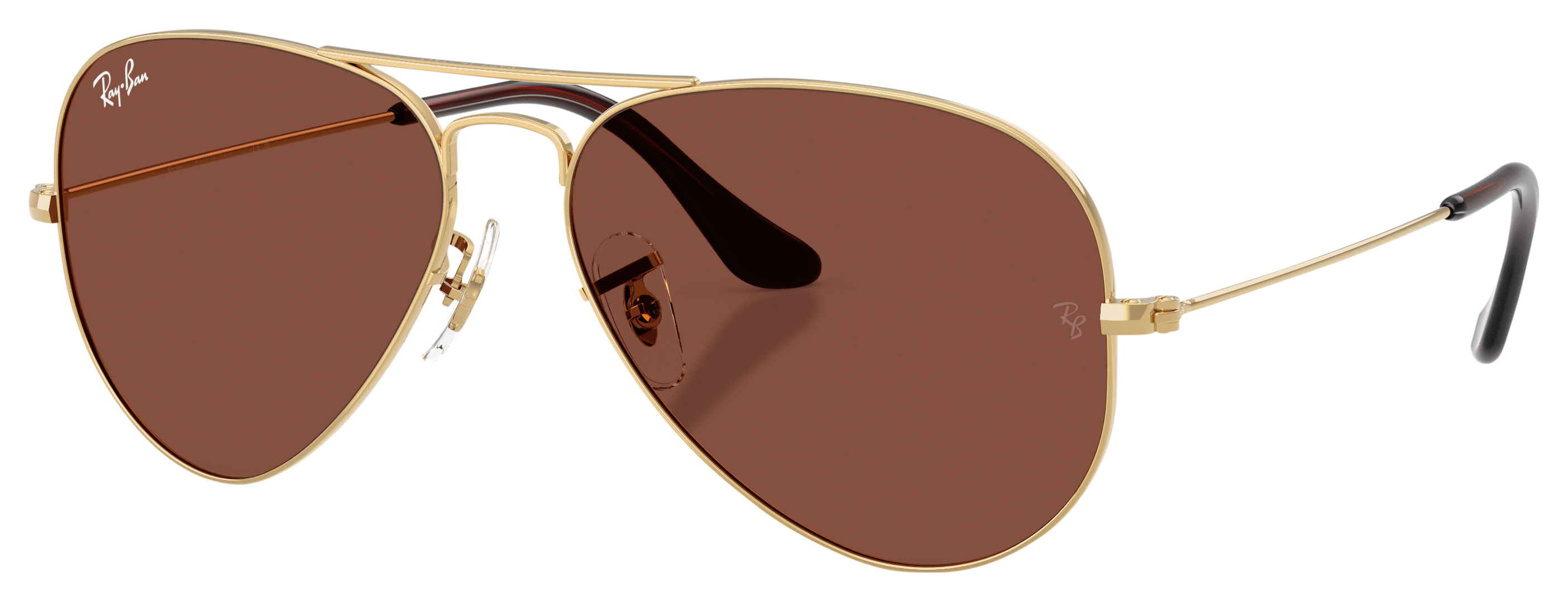 Image of Ray-Ban Aviator Large Metal RB3025 Glass Sunglasses - Polished Arista Gold/Red Classic - XX-Large