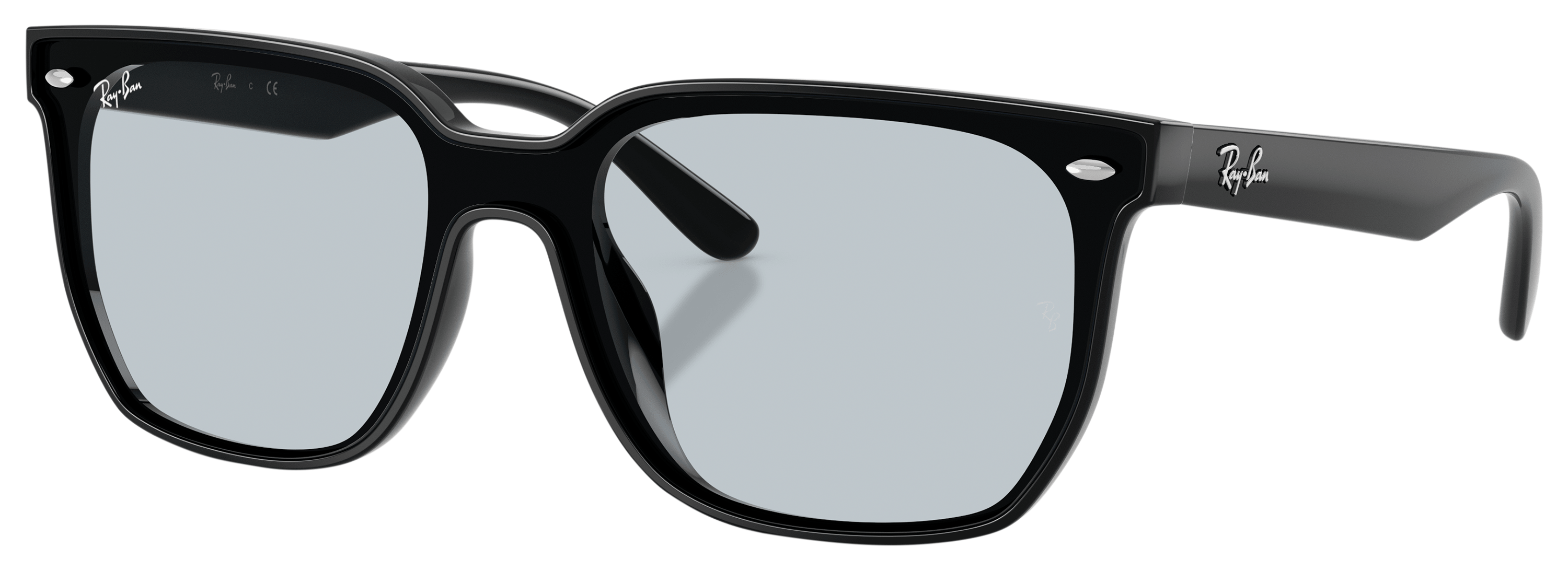 Image of Ray-Ban RB4466D Sunglasses - Polished Black/Light Blue Classic - X-Large