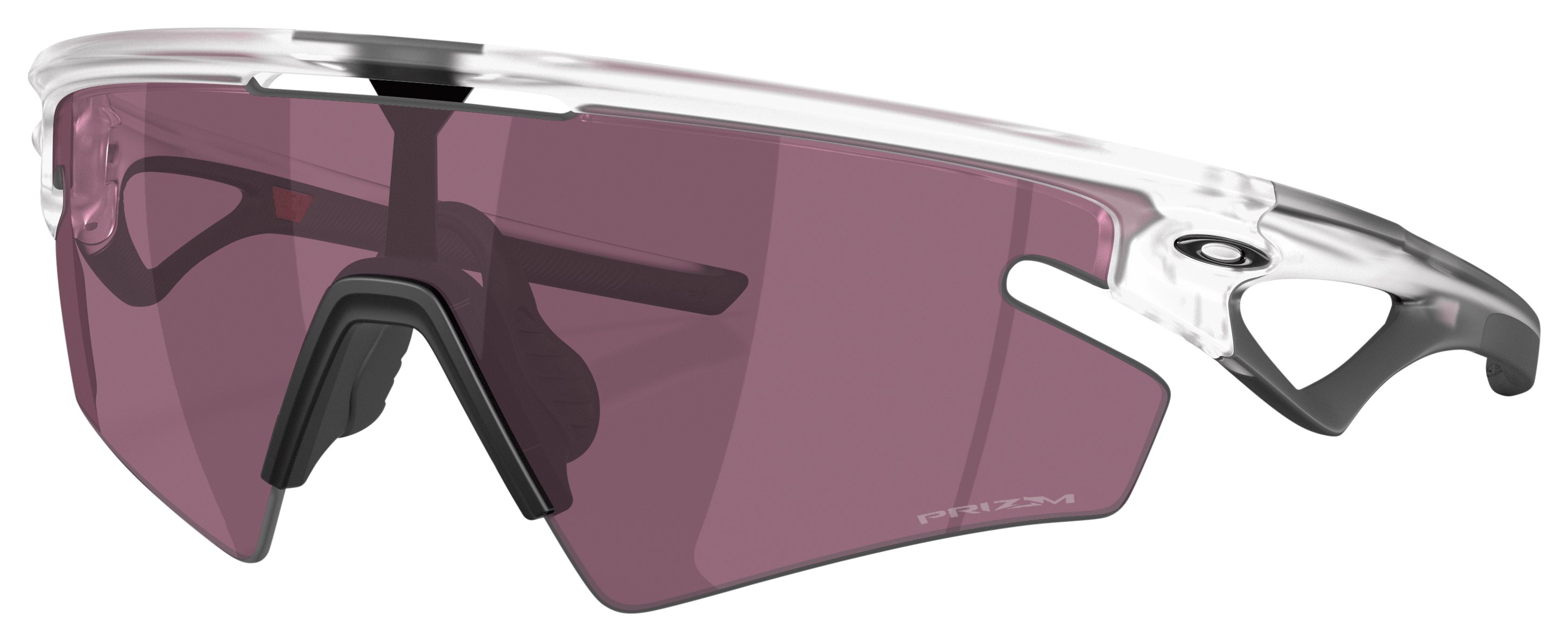 Image of Oakley Sphaera Slash OO9499 Prizm Road Mirror Sunglasses - Matte Clear/Prizm Road Black Mirror - Large