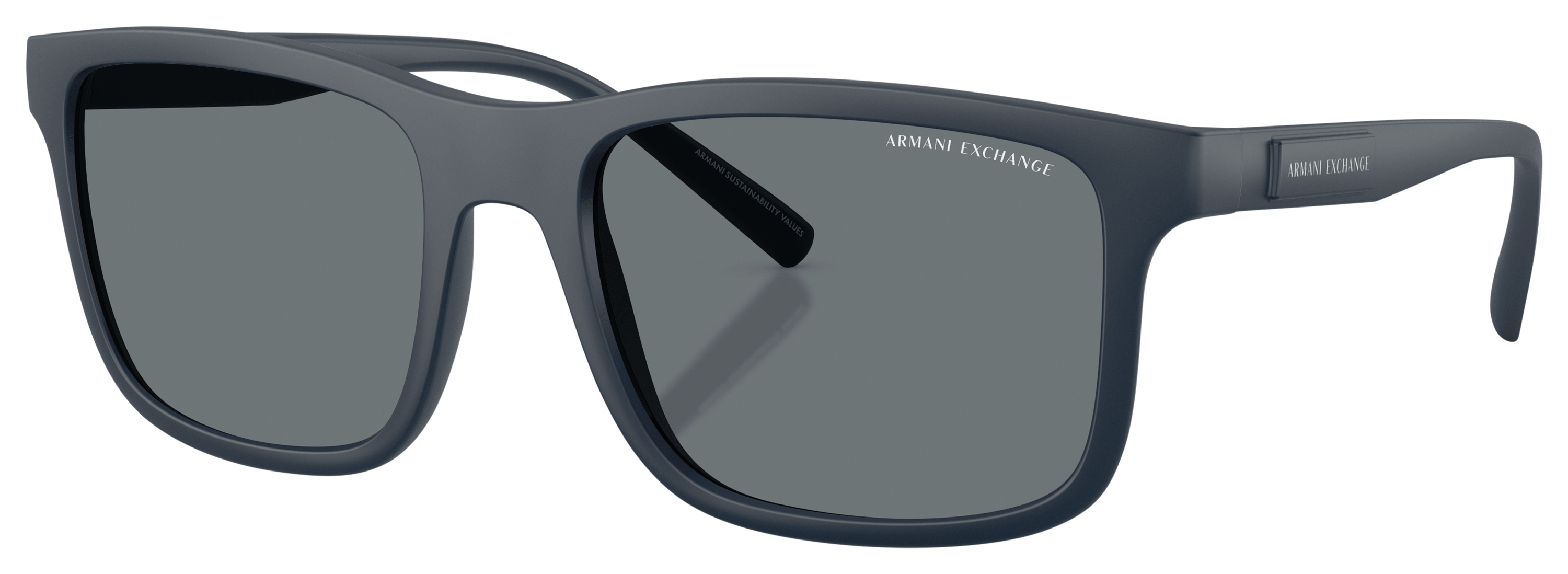 Image of Armani Exchange AX4145S Sunglasses - Matte Navy Blue/Dark Blue - XX-Large