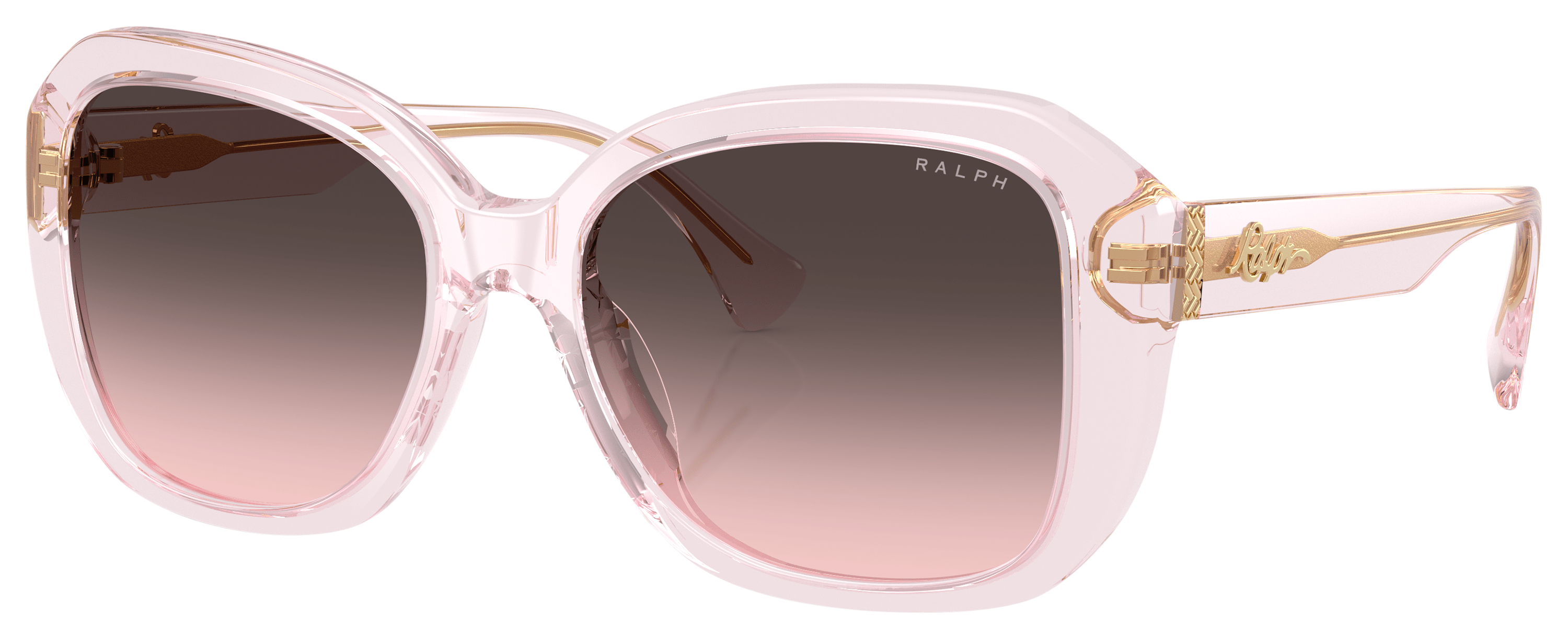 Image of Ralph RA5321U Sunglasses for Ladies - Transparent Pink/Pink/Gray Gradient - Large