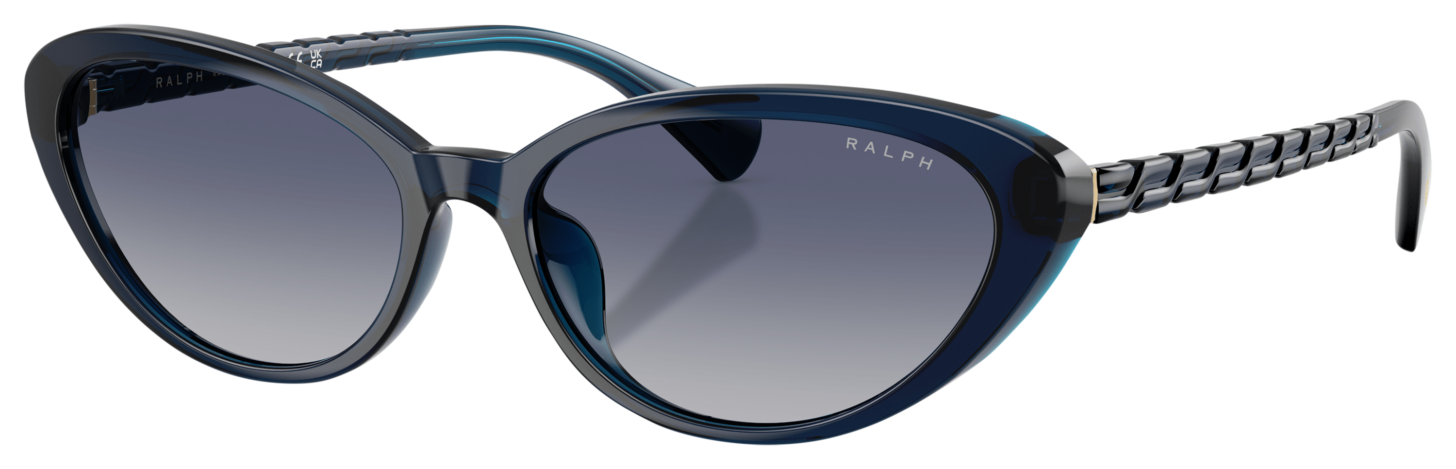 Image of Ralph RA5338U Sunglasses for Ladies - Dark Transparent Blue/Azure/Blue Gradient - Large
