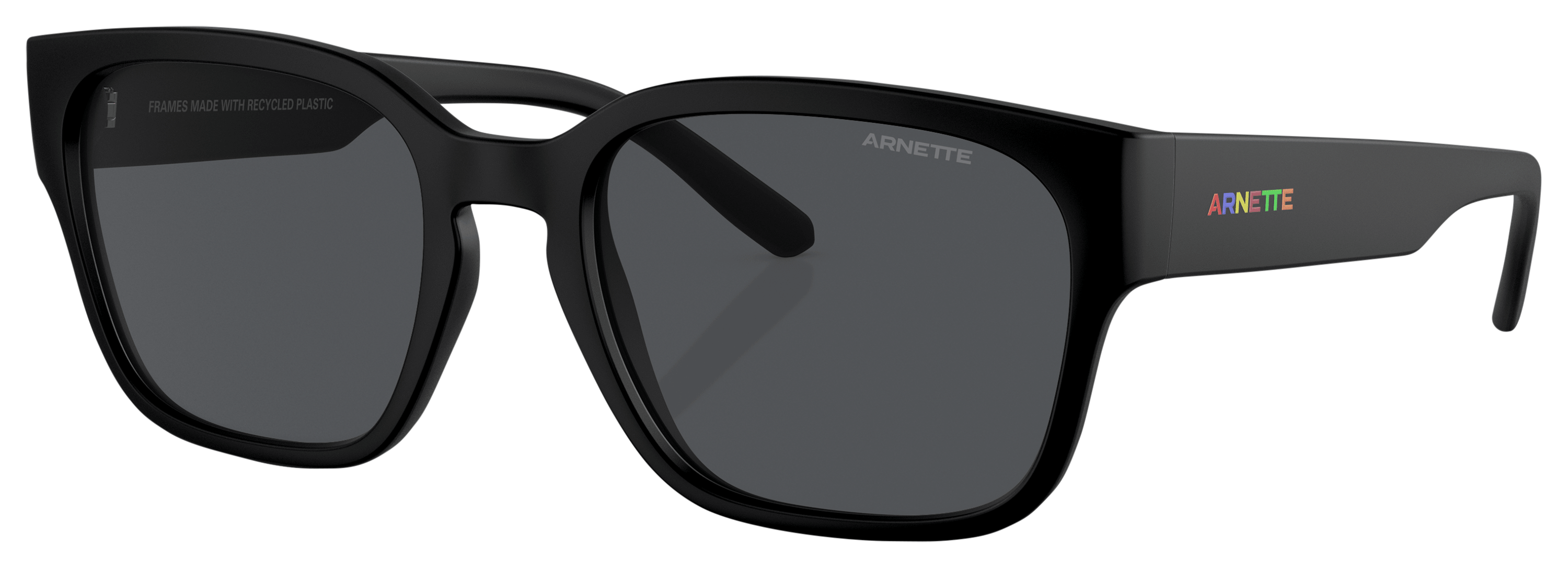 Image of Arnette Hamie AN4325 Sunglasses - Matte Recycled Black/Dark Gray - Medium