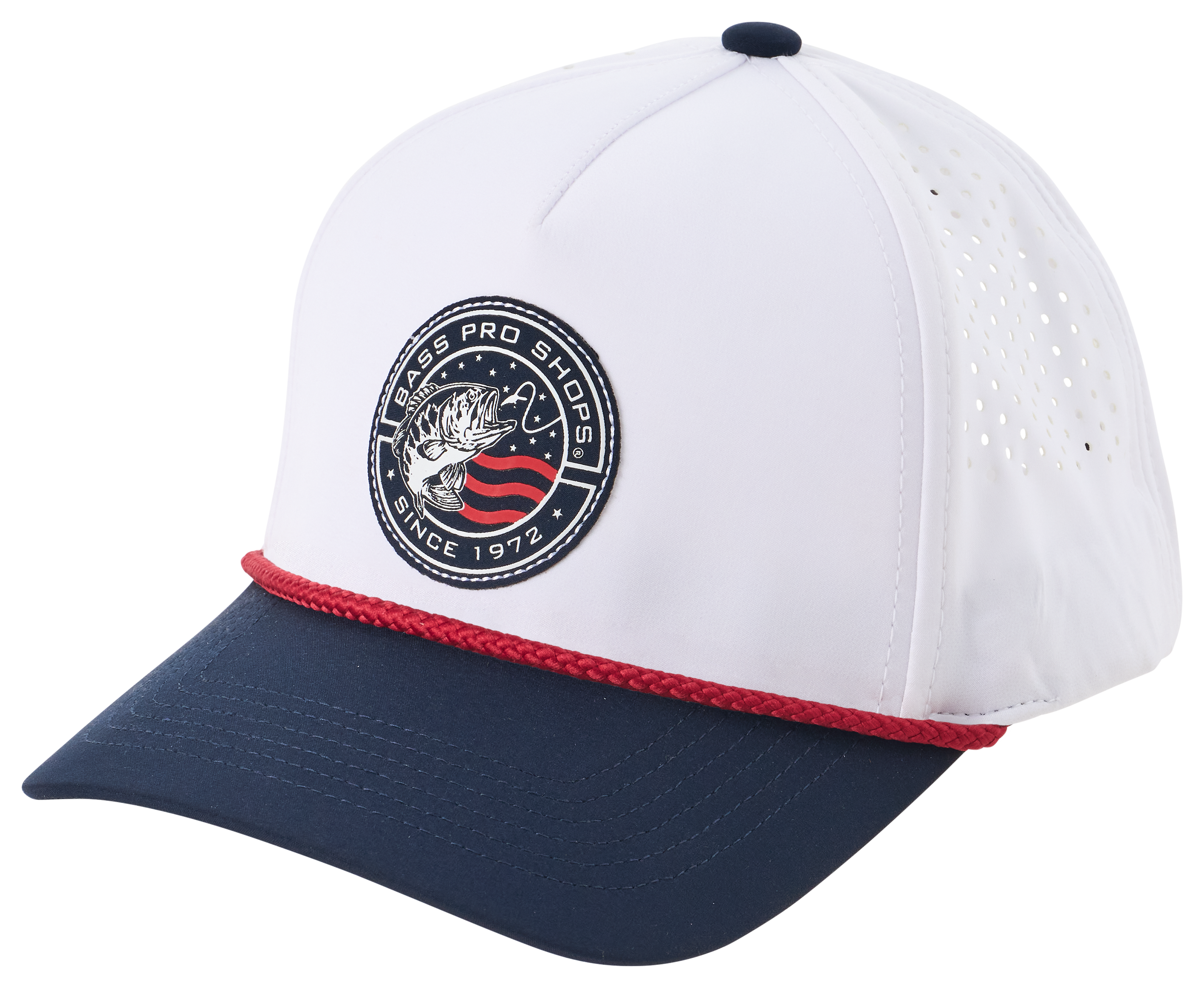 Image of Bass Pro Shops Circle Flag Fish Hat - White