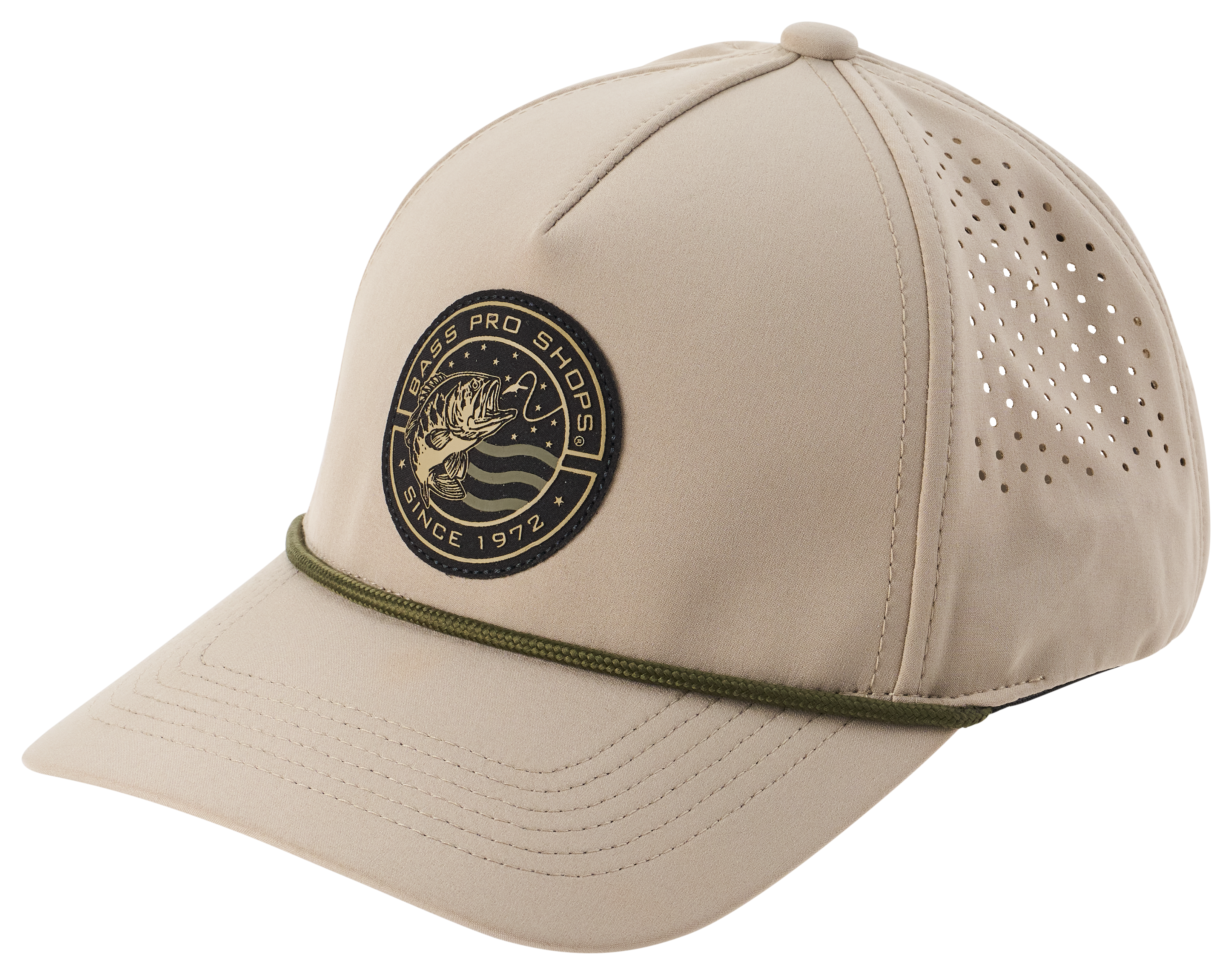 Image of Bass Pro Shops Circle Flag Fish Hat - Beige