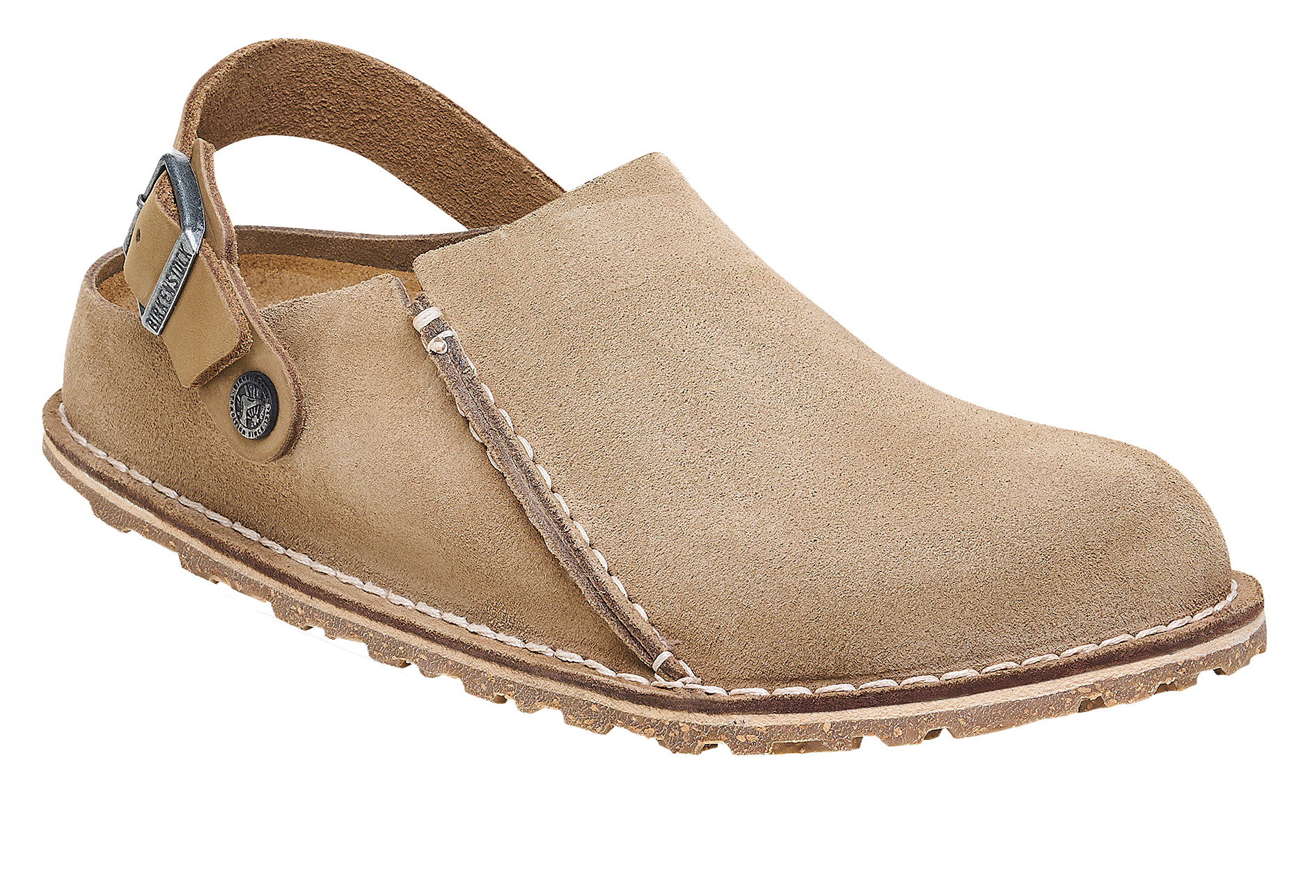 Image of Birkenstock Lutry Premium Suede Clogs - Gray Taupe