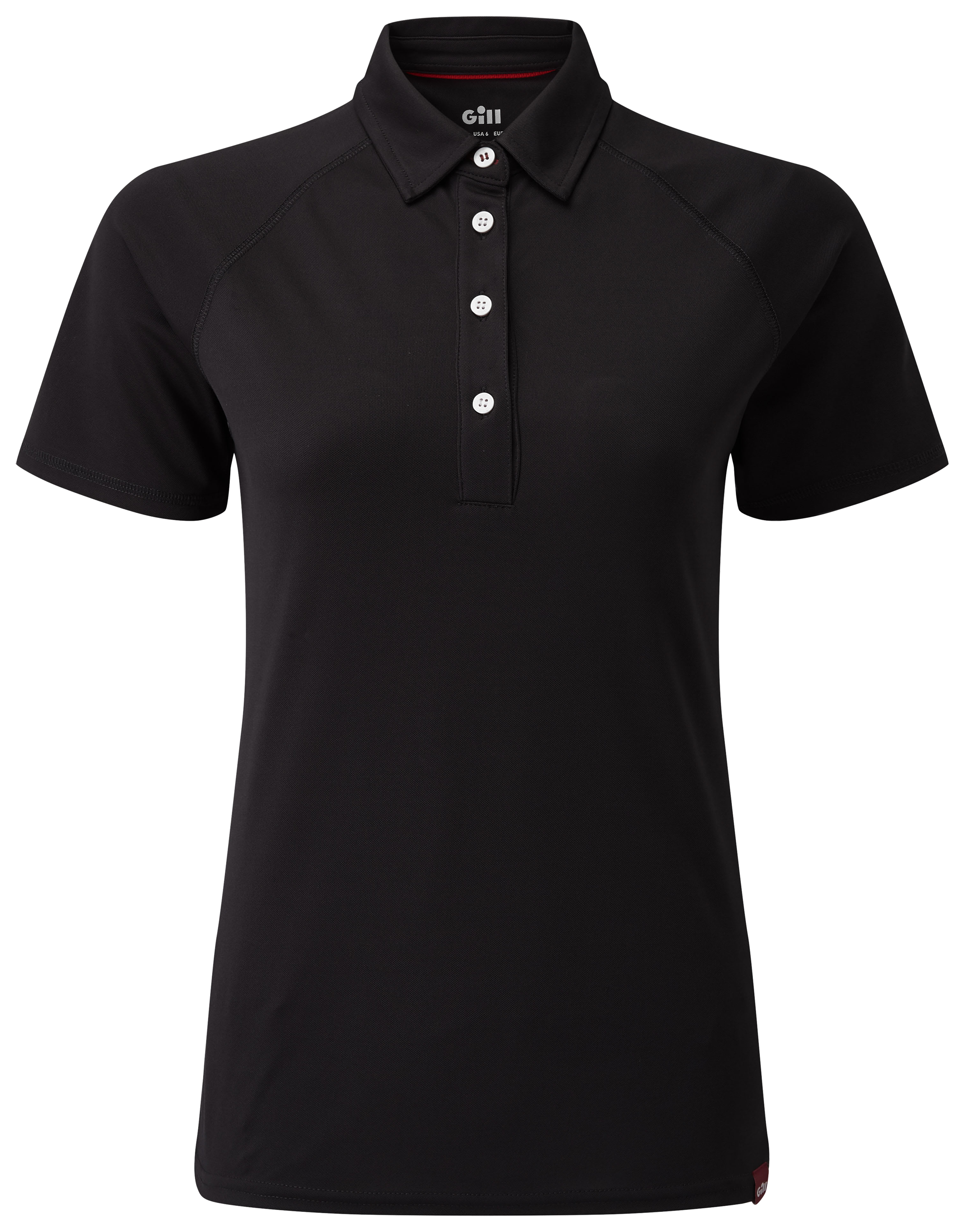 Image of Gill UV Tec Short-Sleeve Polo Shirt - Black - XS