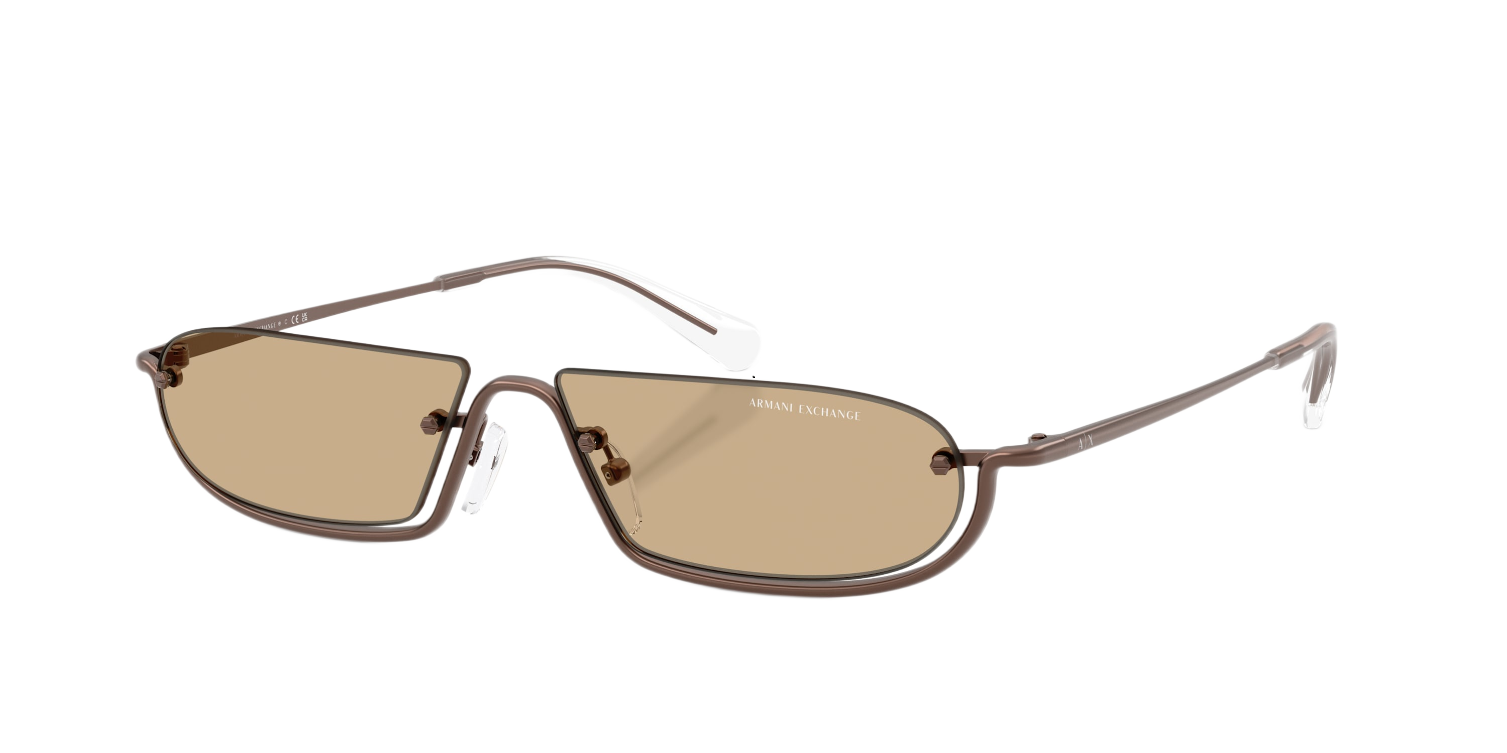 Image of Armani Exchange AX2058S Sunglasses - Matte Bronze/Dark Brown