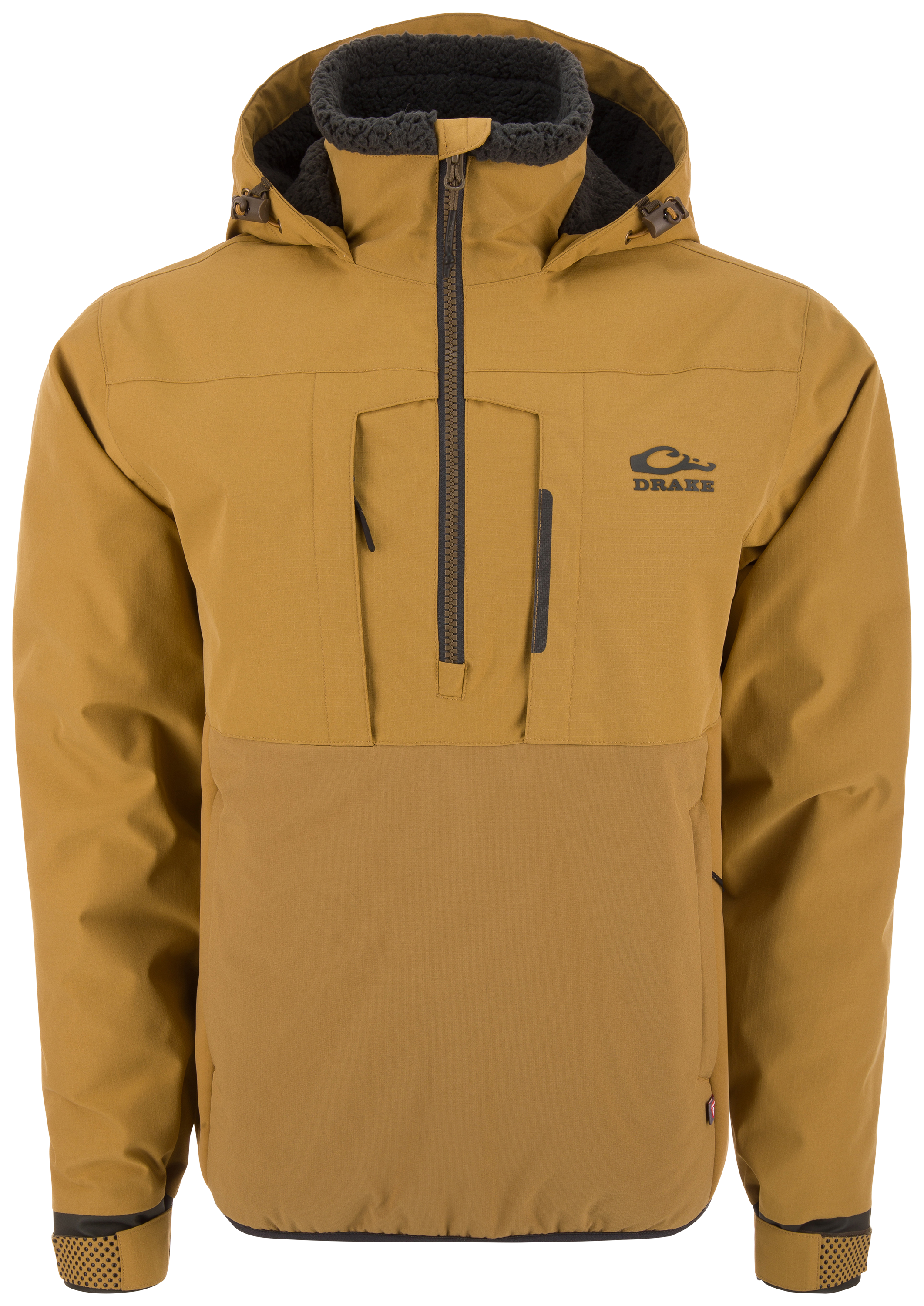 Image of Drake Waterfowl LST BMF Eqwader Half-Zip Hoodie with Primaloft - Field Khaki