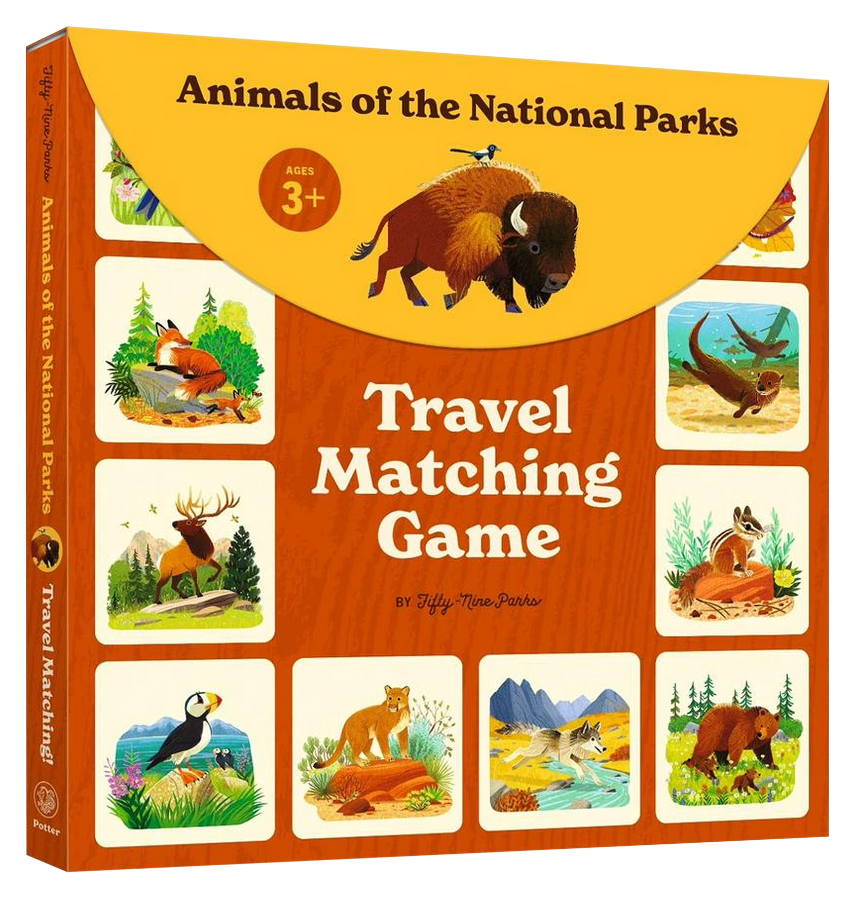 Image of Clarkson Potter Animals of the National Parks Travel Matching Game by Fifty-Nine Parks