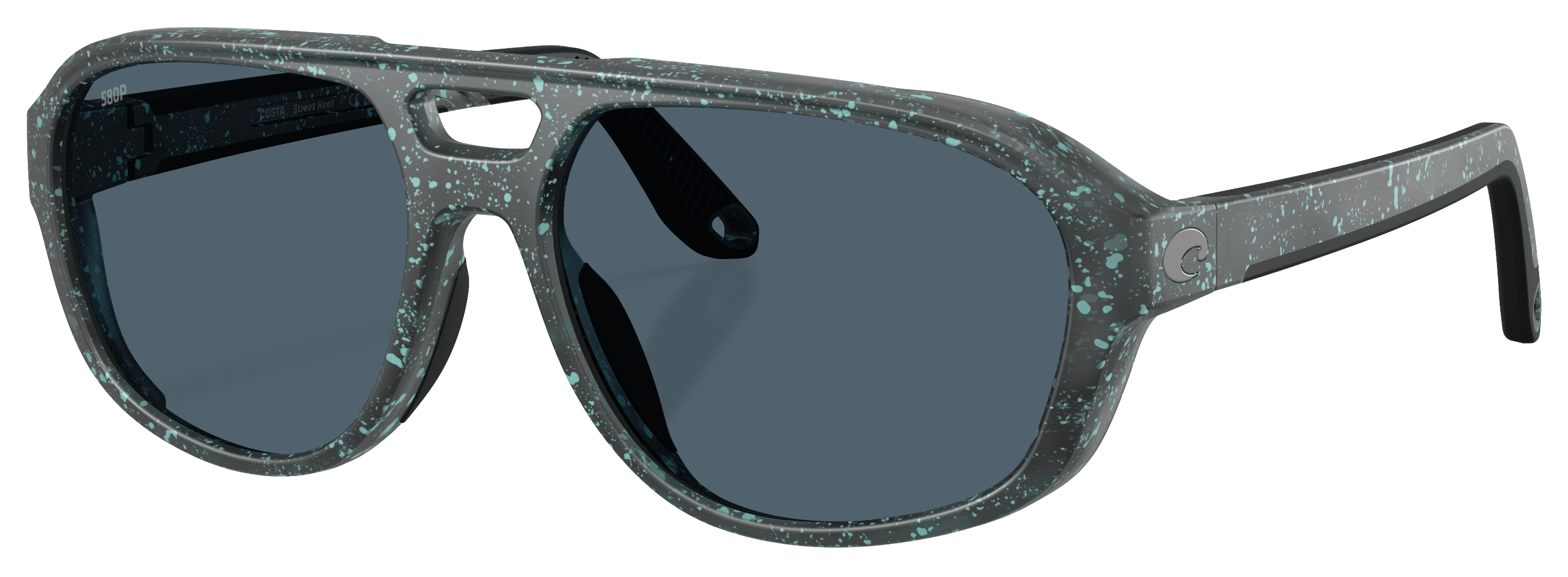 Image of Costa Del Mar Street Heat 580P Polarized Sunglasses - Matte Aqua Drip/Gray - Medium